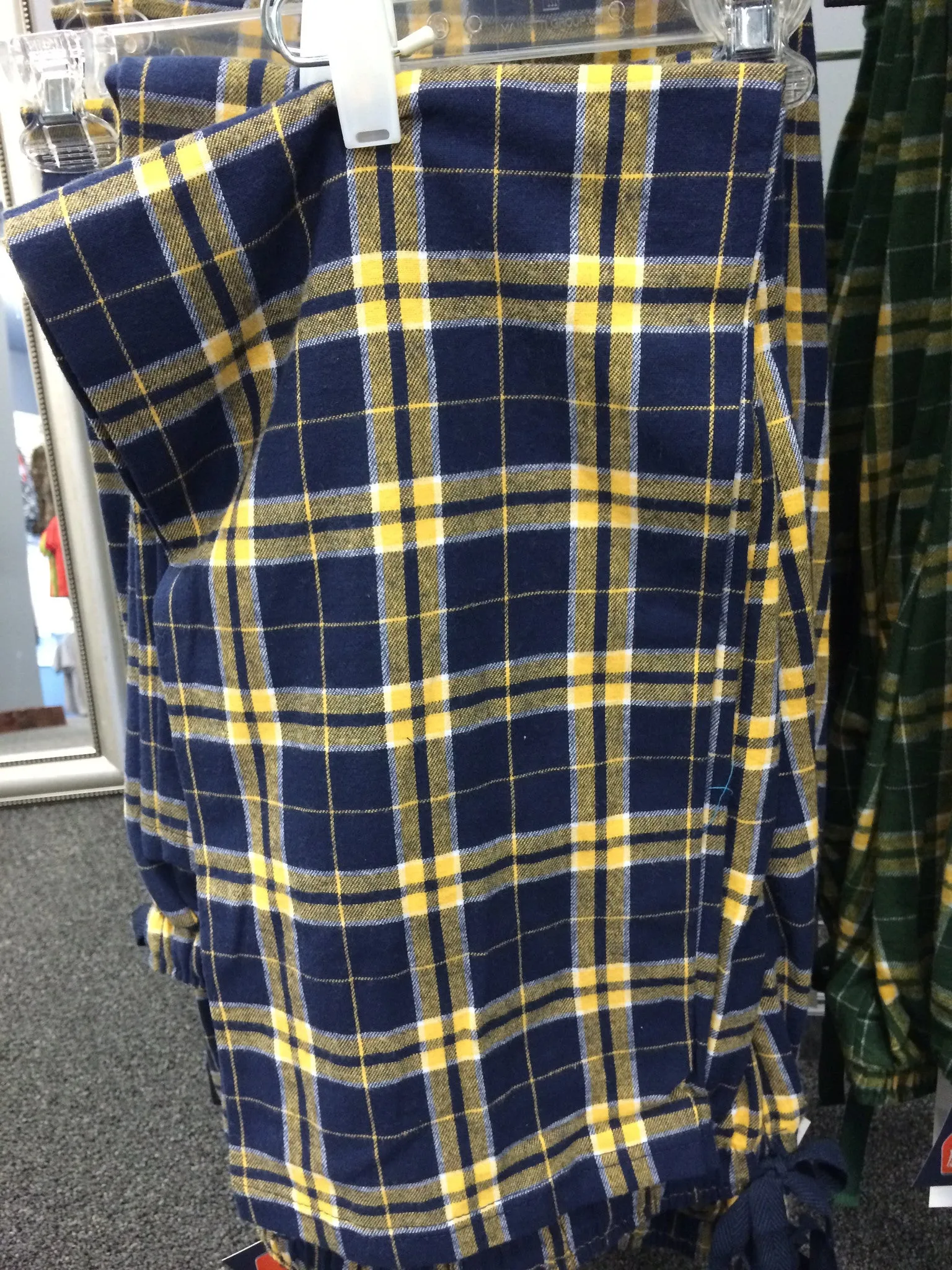 ADULT BLUE/GOLD FLANNEL PANTS