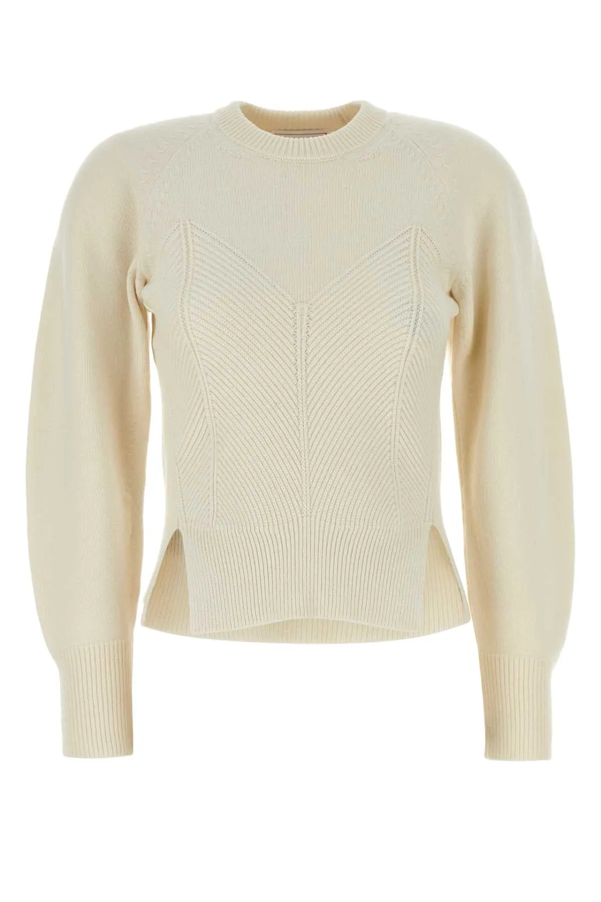 Alexander Mcqueen Ivory Wool Blend Sweater