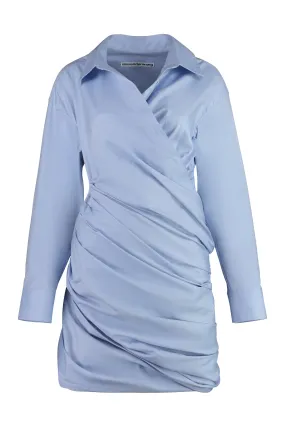 ALEXANDER WANG Light Blue Cotton Mini-Dress for Women