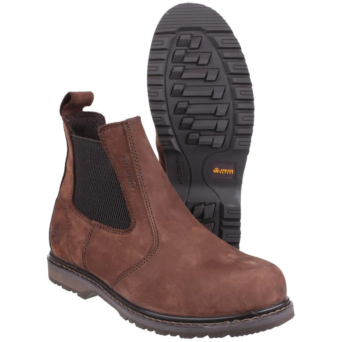 Amblers Safety AS148 Sperrin Lightweight Waterproof Pull On Dealer Safety Boot Brown