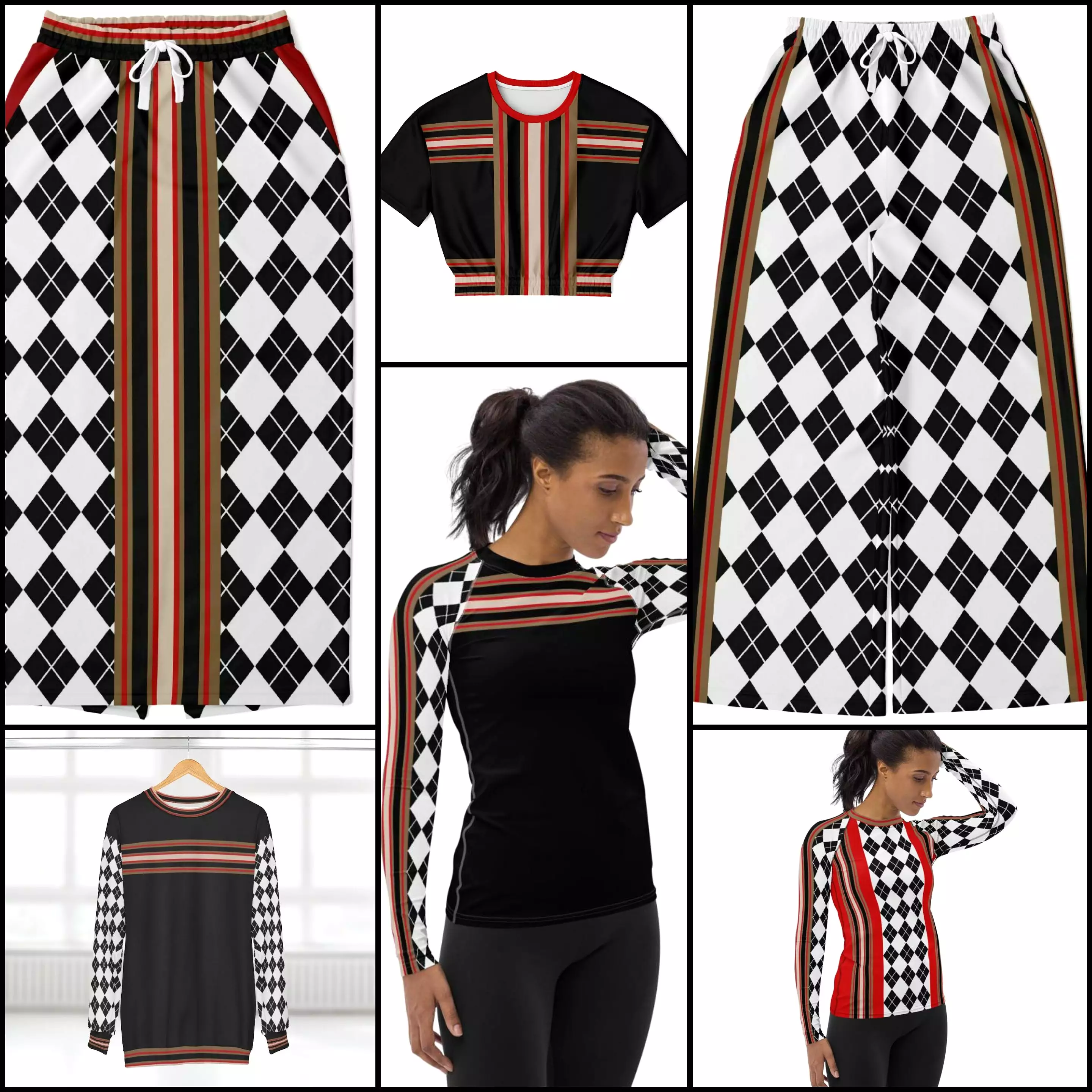 Argyle Me DLX Fashion Rashguard Top