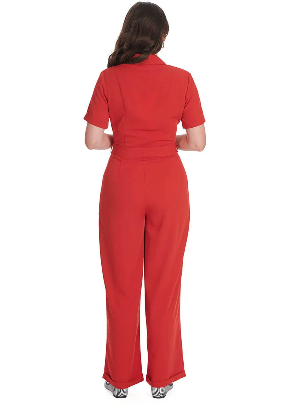 Banned Pleased As Punch 40's Jumpsuit Red