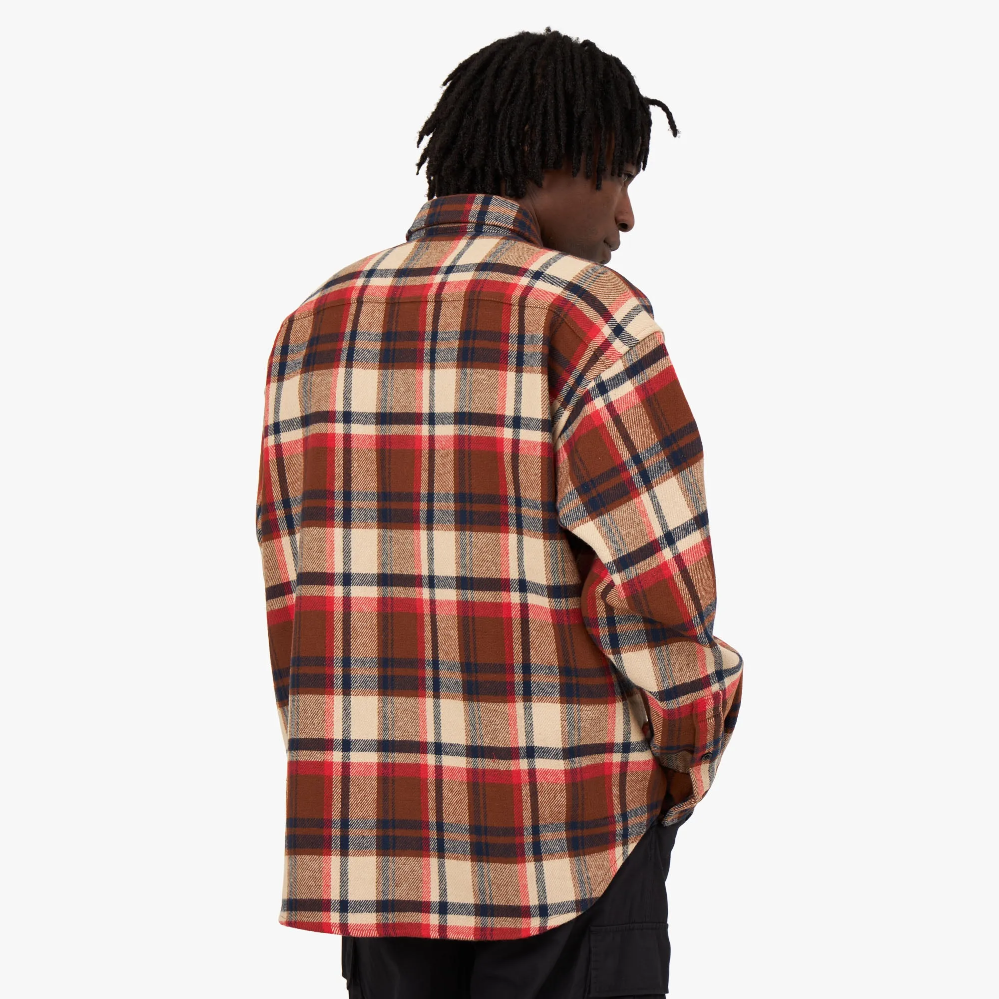 BAPE Check Ape Head One Point Flannel Shirt / Red