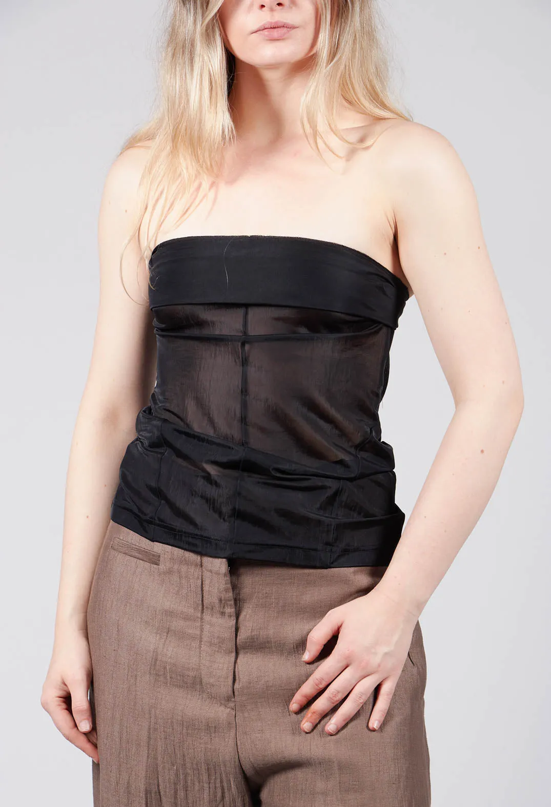 Berchet Jersey Strapless in Black