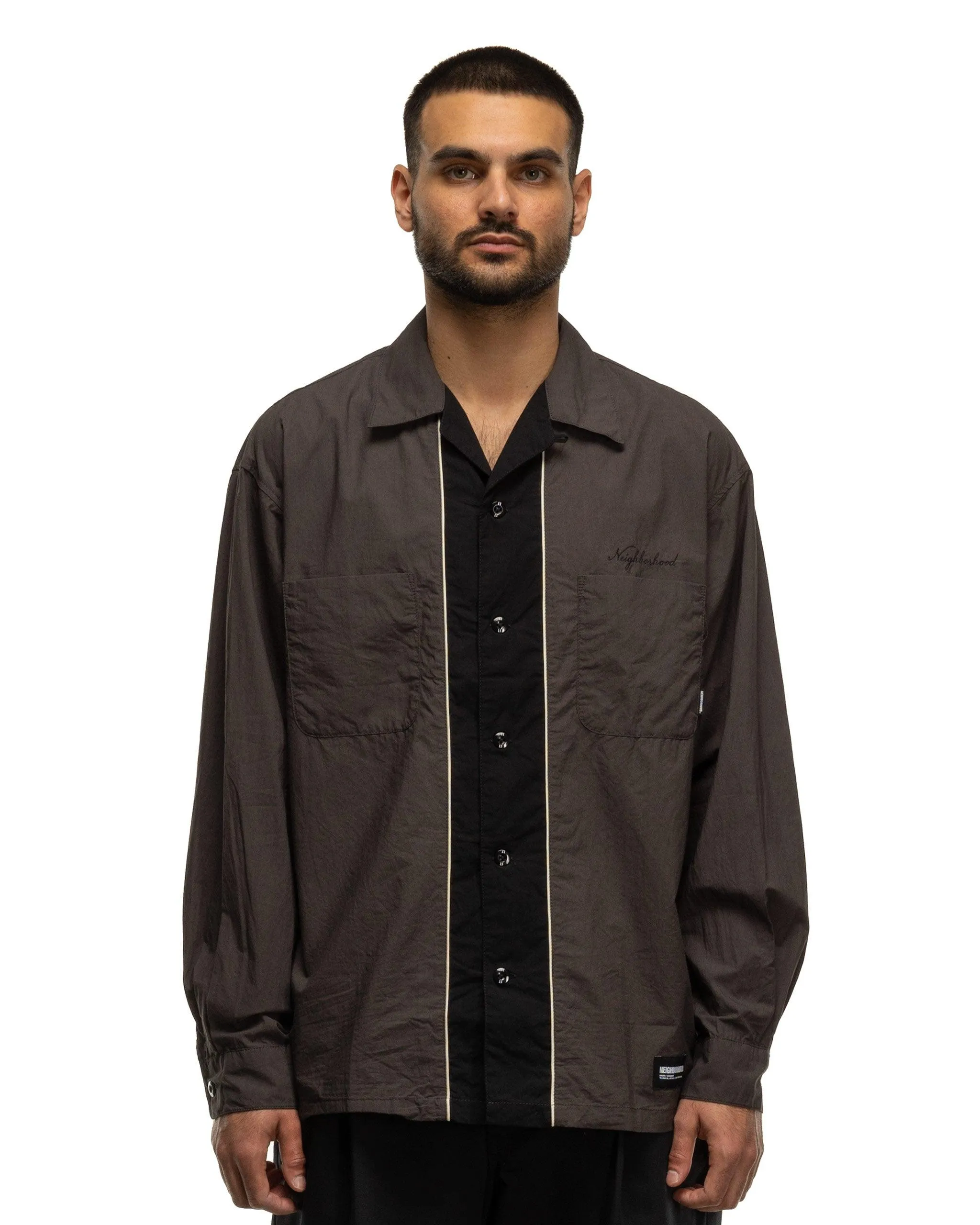 Bicolor Shirt LS Charcoal