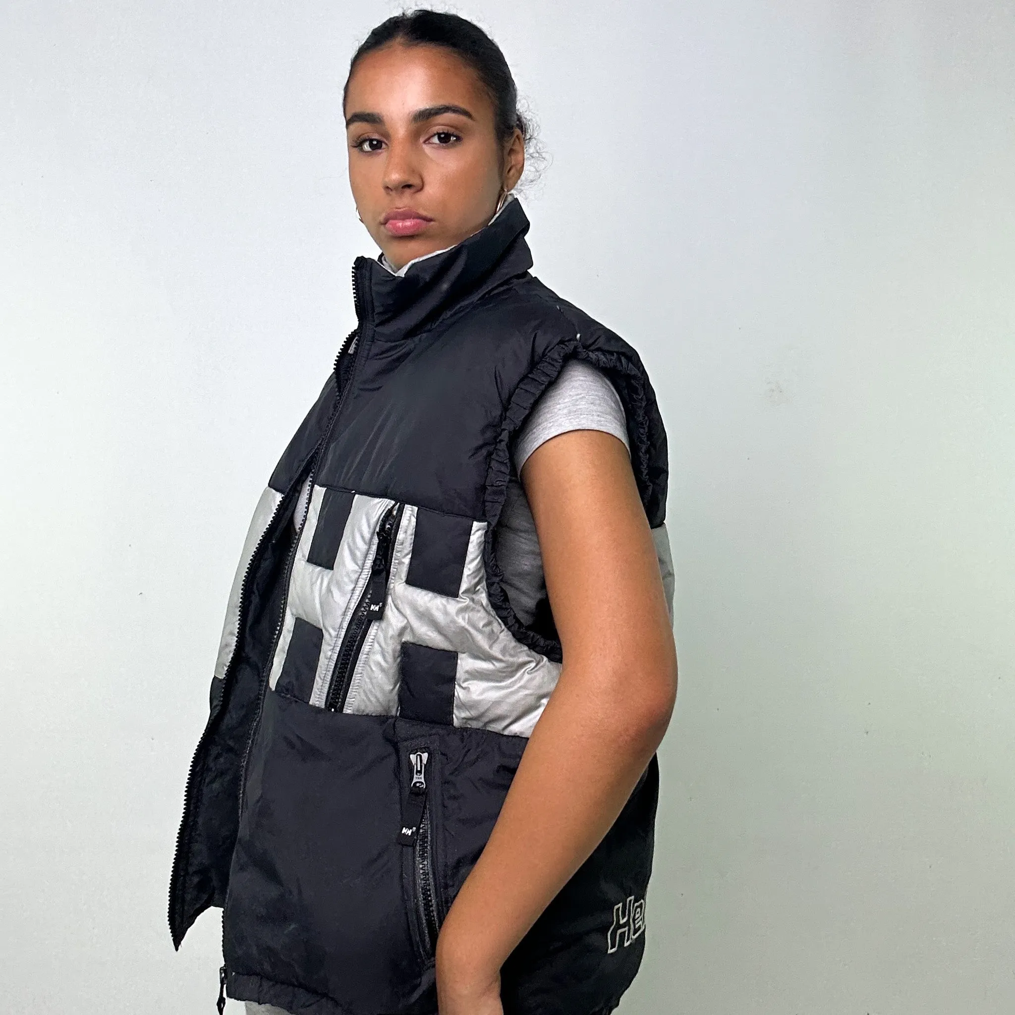 Black 90s Helly Hansen Puffer Jacket Coat Gilet (L)