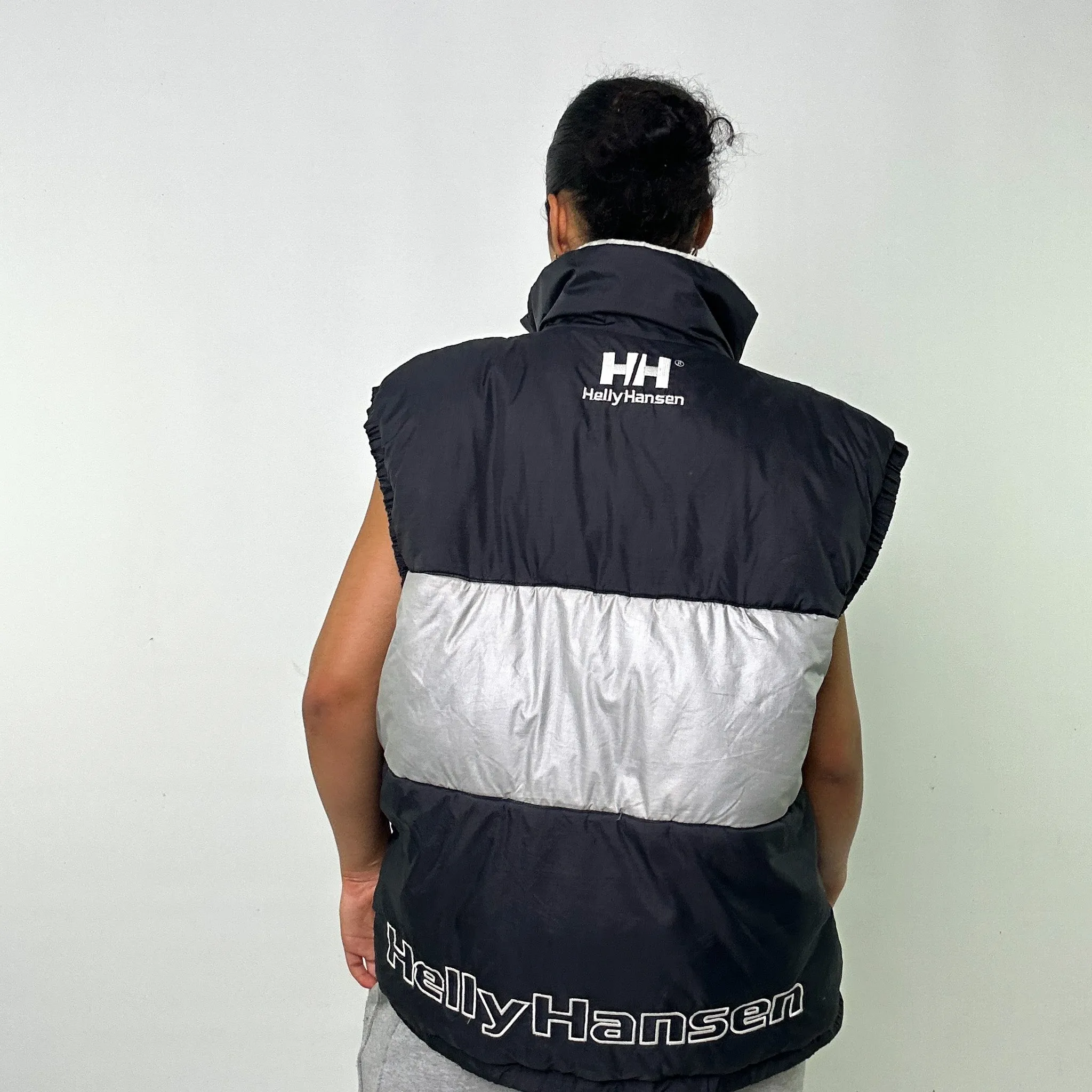 Black 90s Helly Hansen Puffer Jacket Coat Gilet (L)