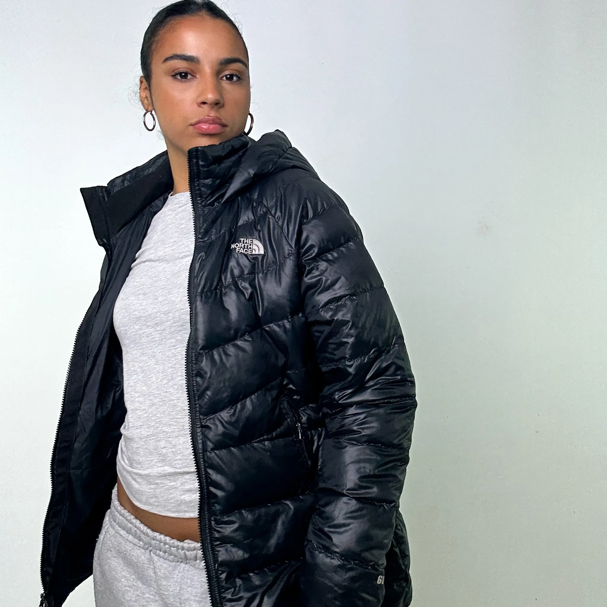 Black 90s The North Face 600 Series Puffer Jacket Coat (L)