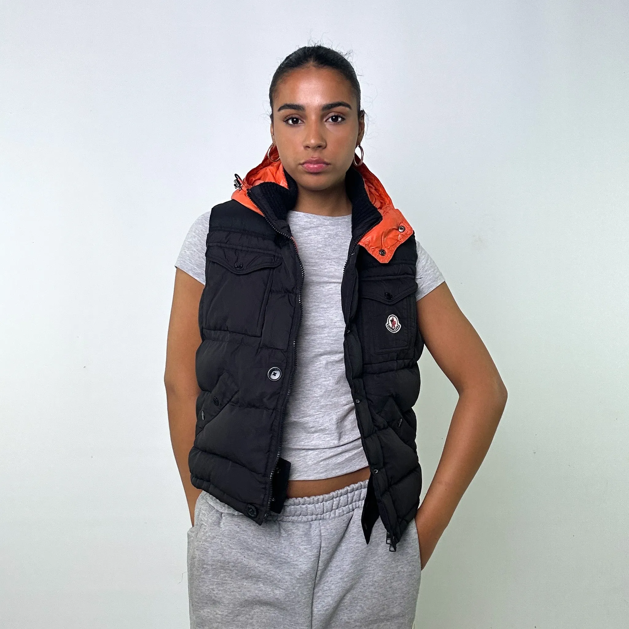 Black y2ks Moncler Monceau Puffer Jacket Coat Gilet (S)