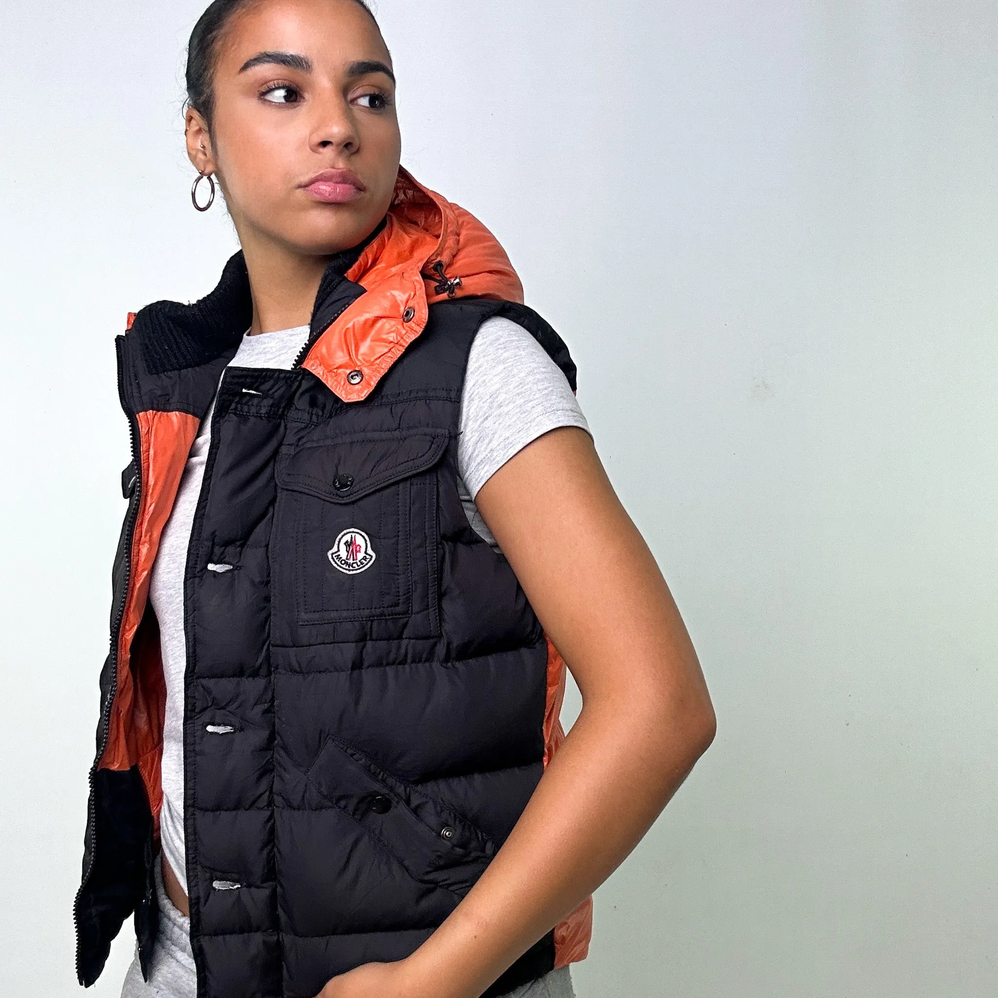 Black y2ks Moncler Monceau Puffer Jacket Coat Gilet (S)