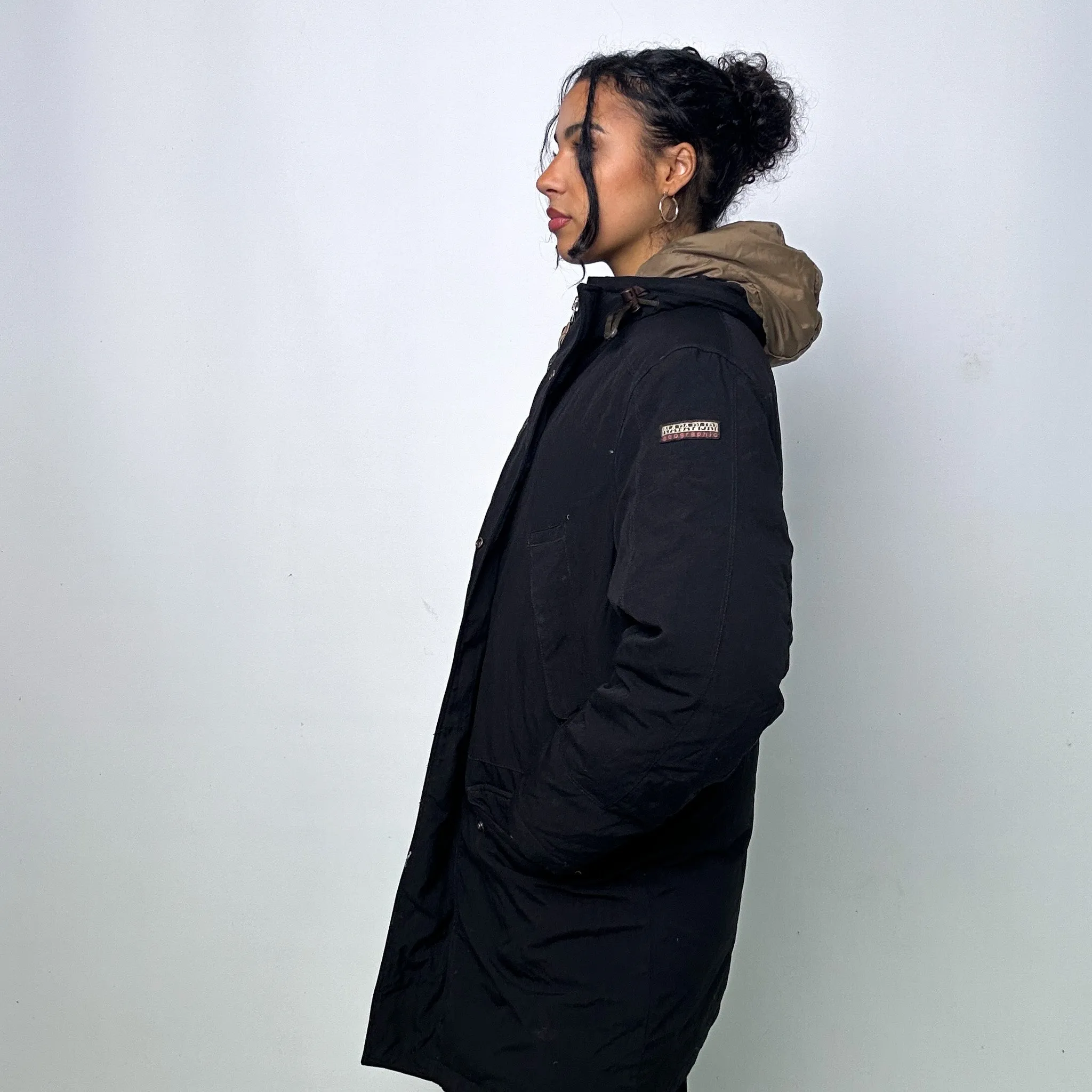 BLACK Y2KS NAPAPIJRI PUFFER JACKET COAT (