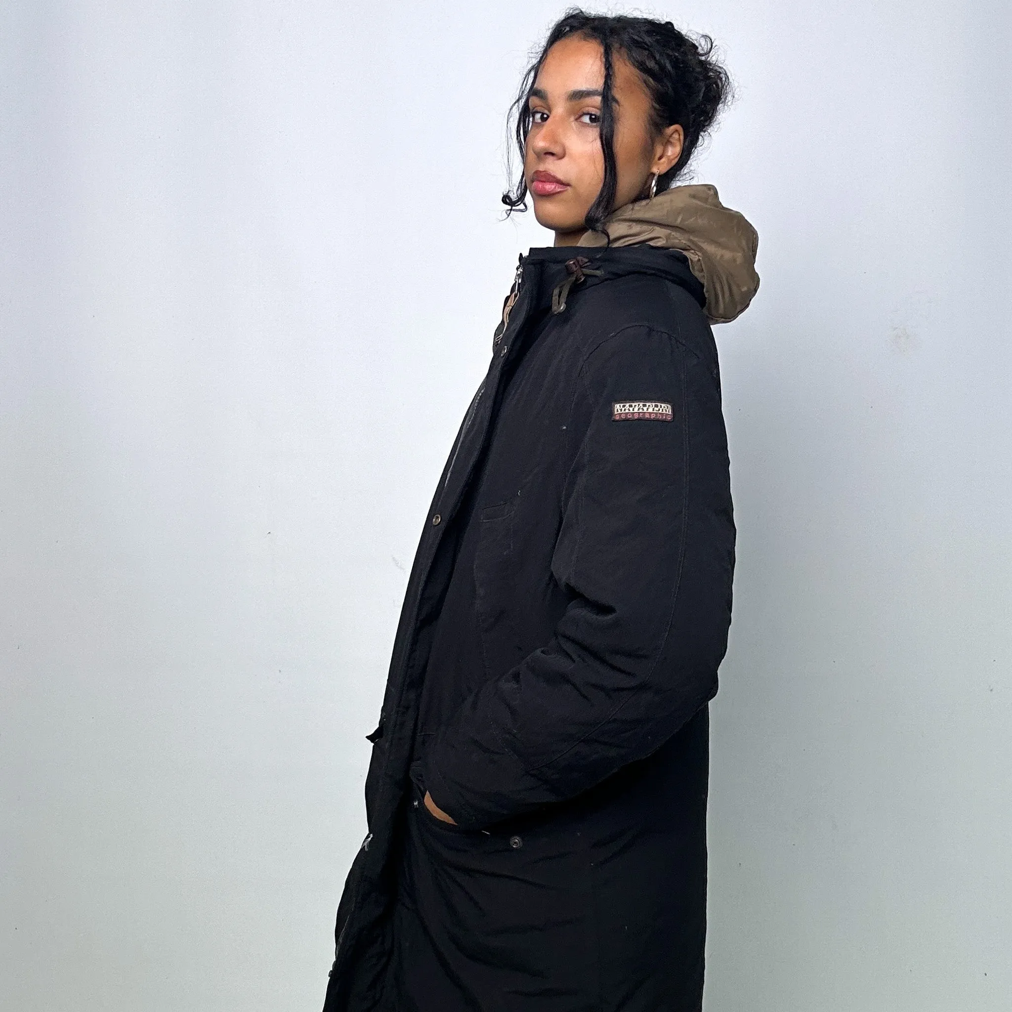 BLACK Y2KS NAPAPIJRI PUFFER JACKET COAT (