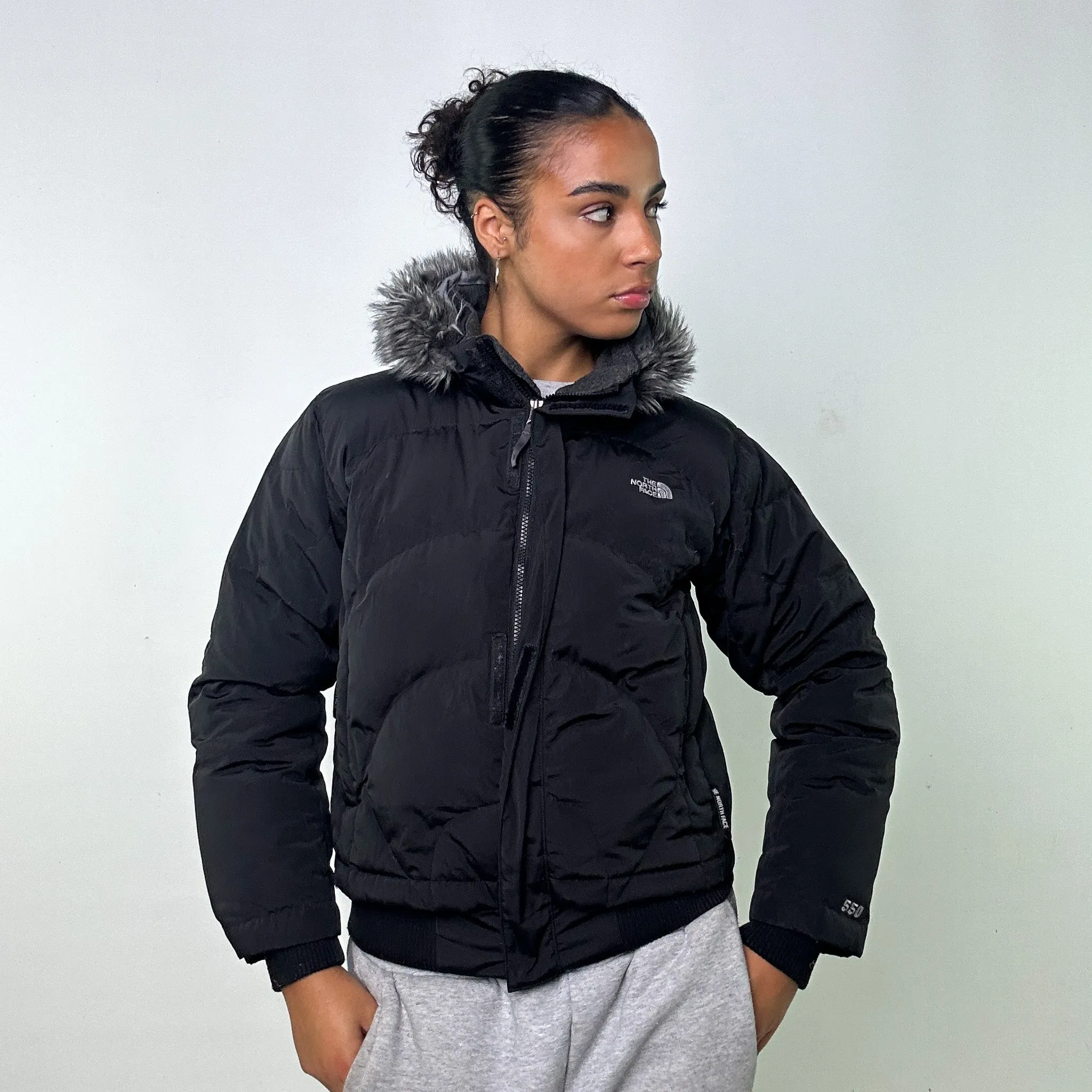 BLACK Y2KS THE NORTH FACE 550 SERIES PUFFER JACKET COAT (