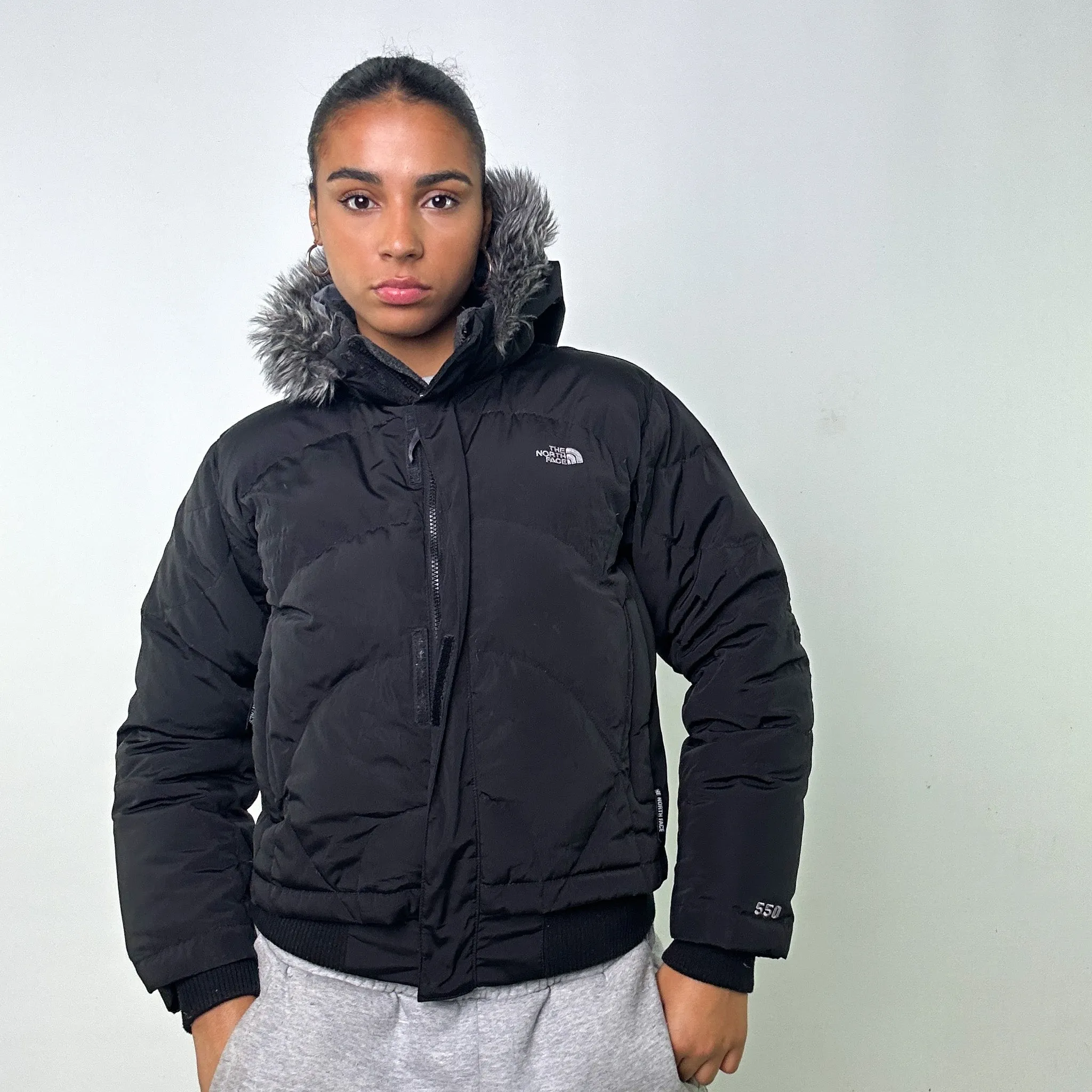 BLACK Y2KS THE NORTH FACE 550 SERIES PUFFER JACKET COAT (