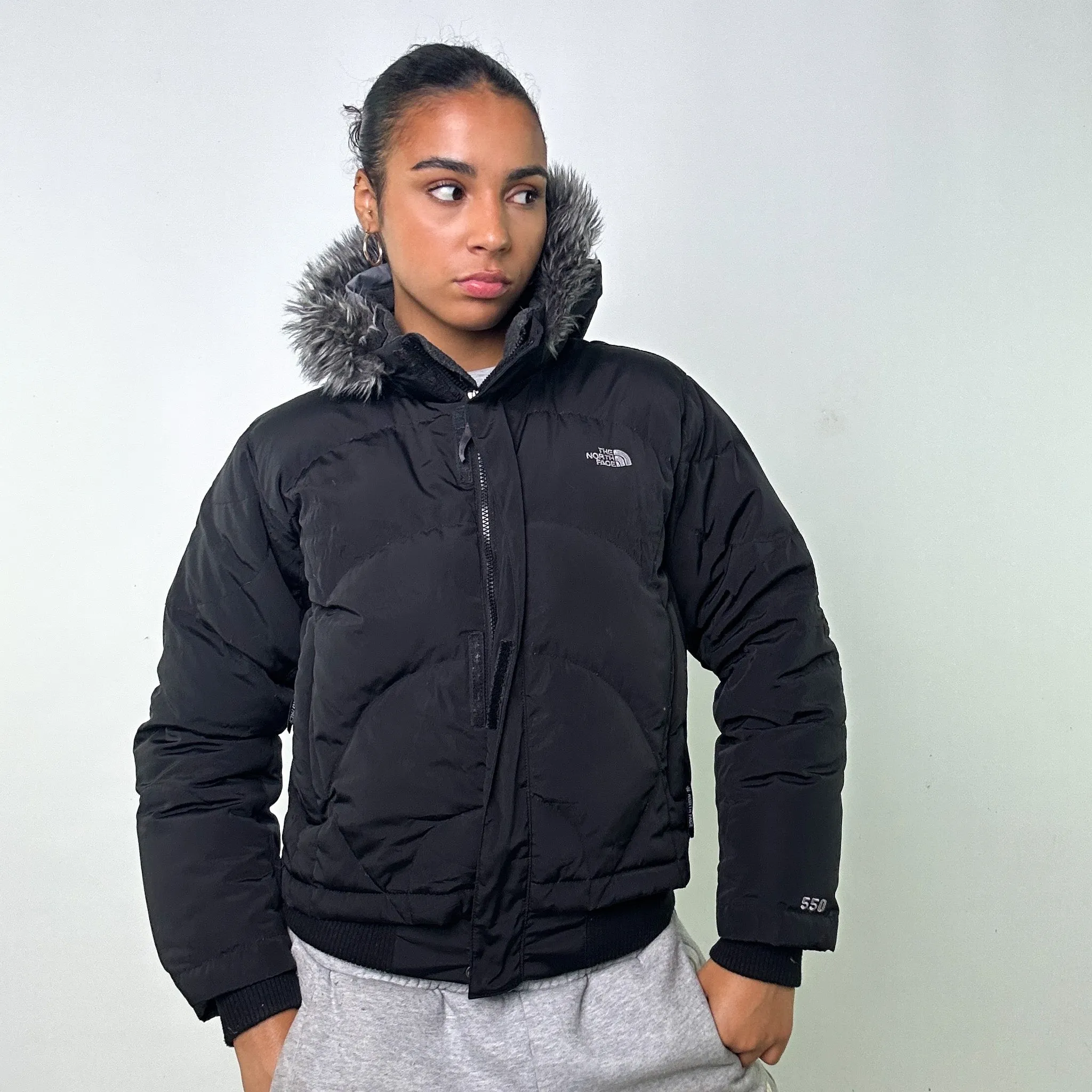 BLACK Y2KS THE NORTH FACE 550 SERIES PUFFER JACKET COAT (