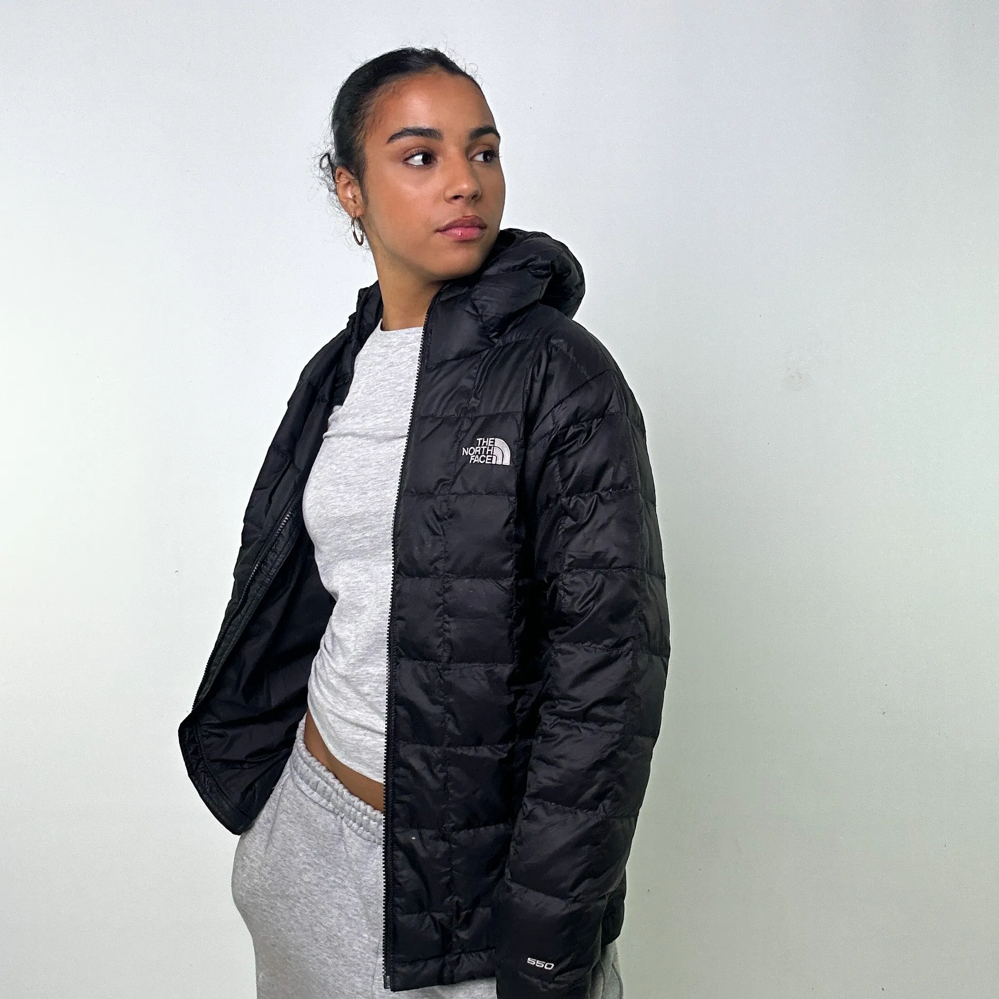 Black y2ks The North Face 550 Series Puffer Jacket Coat (S)