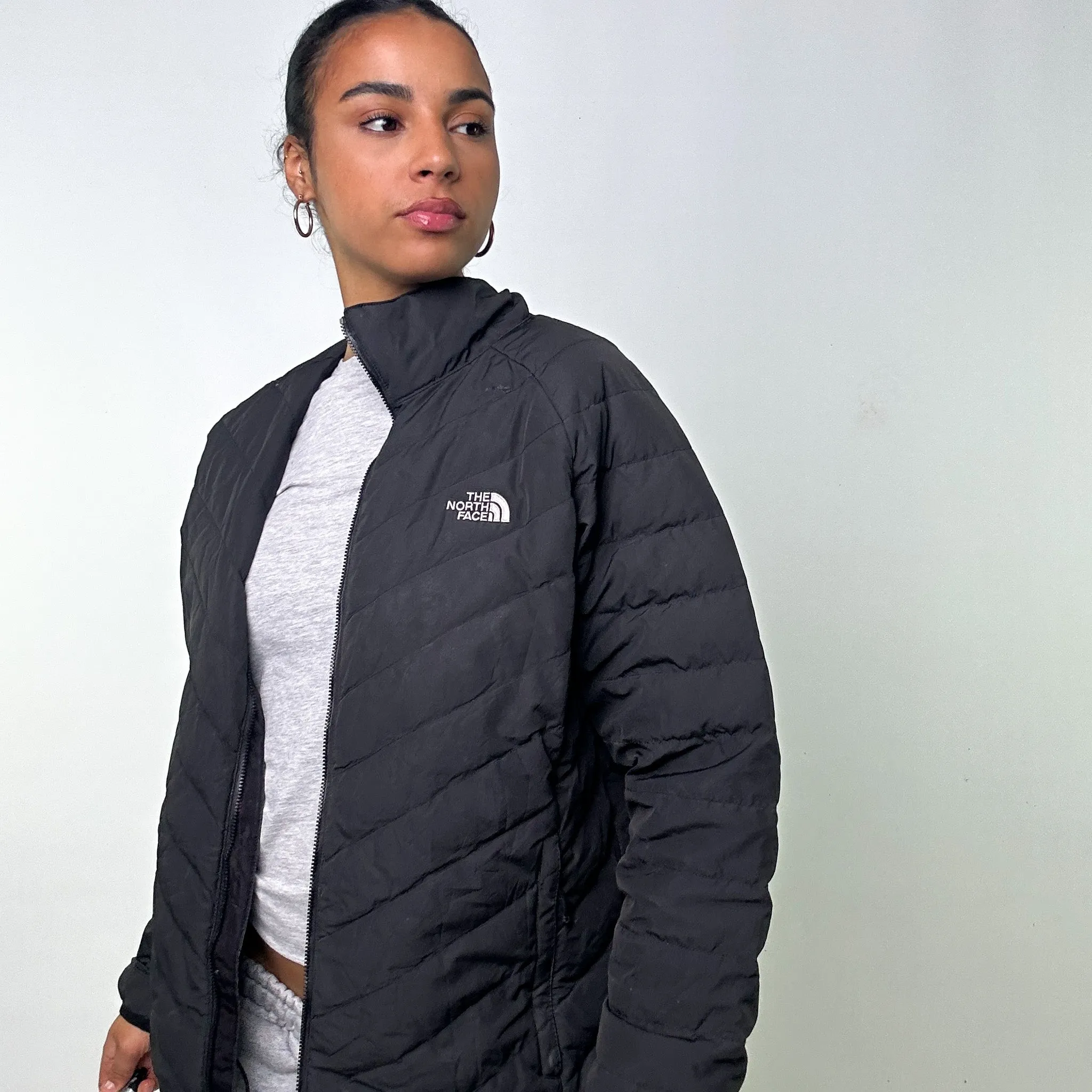 Black y2ks The North Face 550 Series Puffer Jacket Coat (XL)