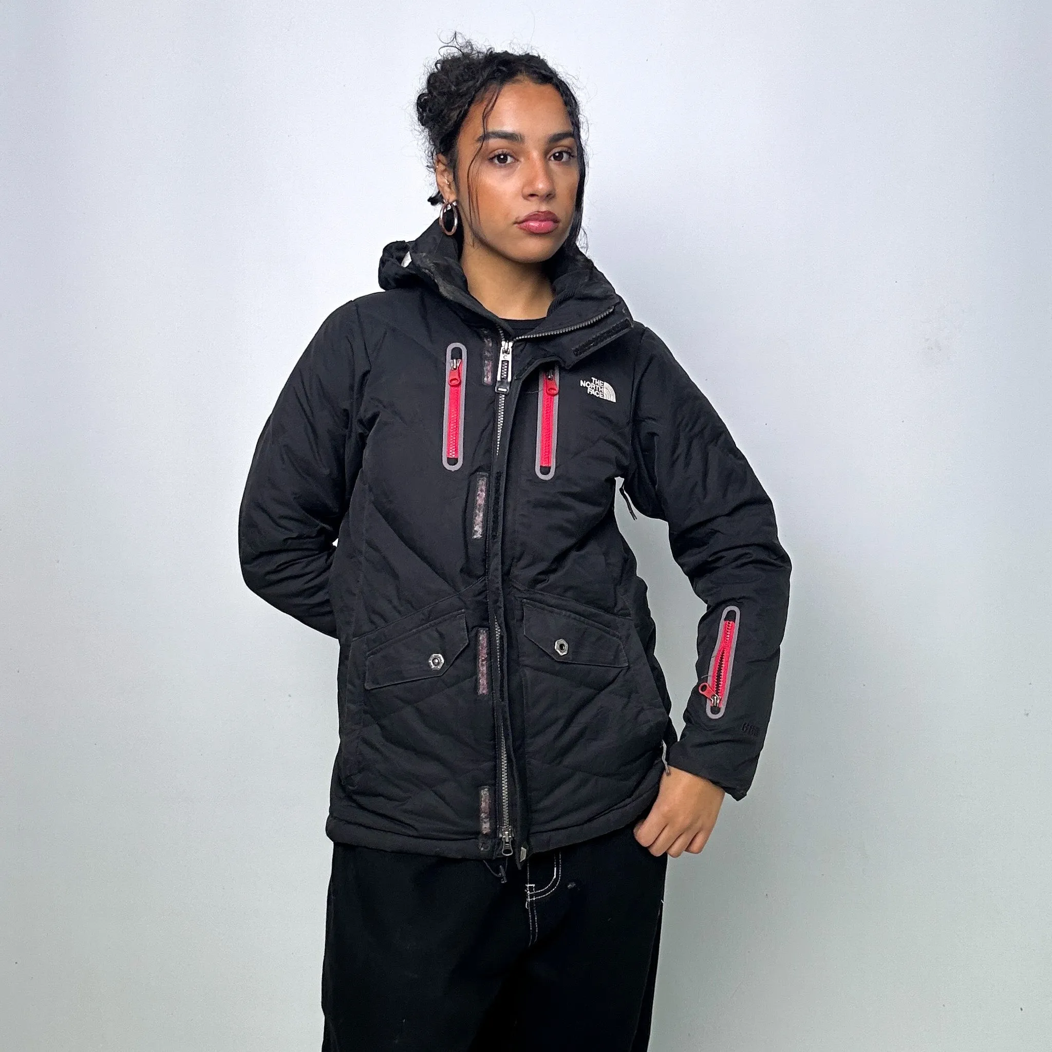 Black y2ks The North Face Cryptic Recco 600 Series Puffer Jacket Coat (S)