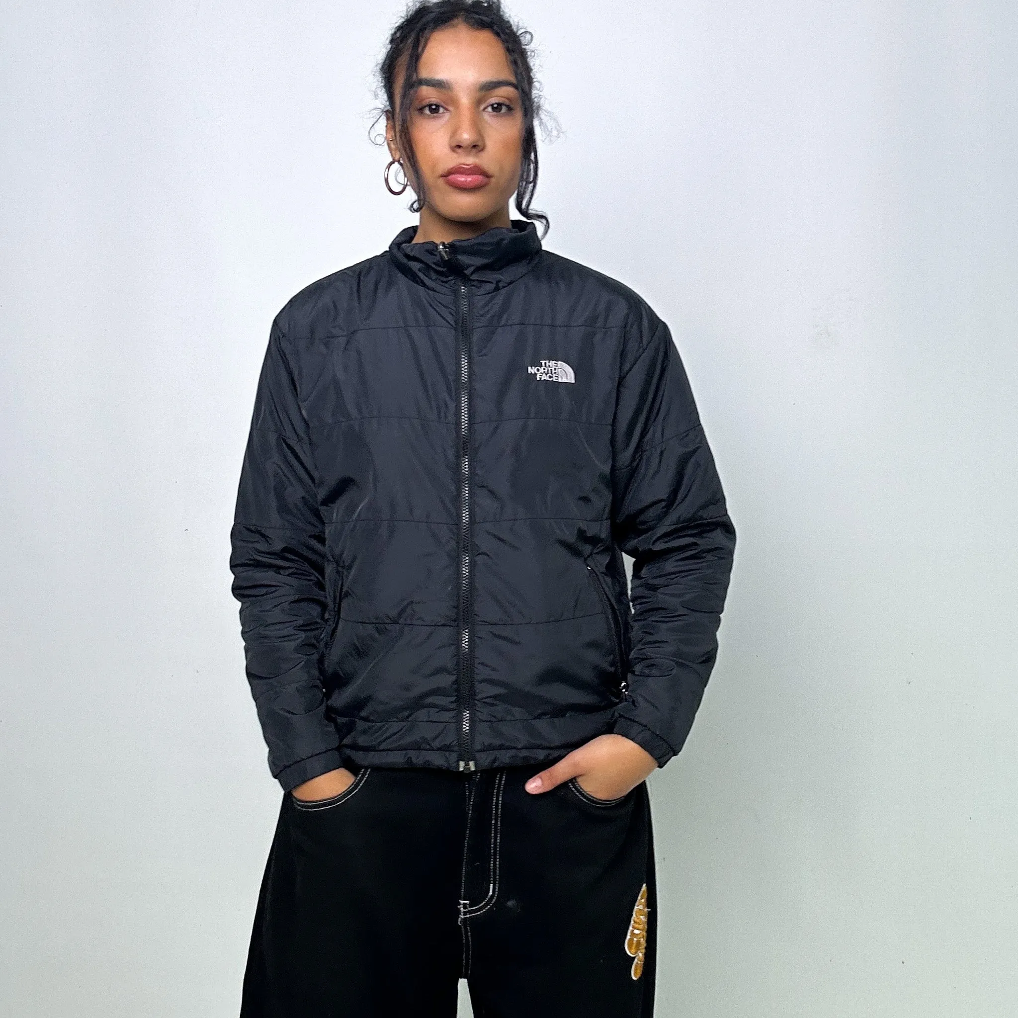 Black y2ks The North Face Lightweight Puffer Jacket Coat (S)