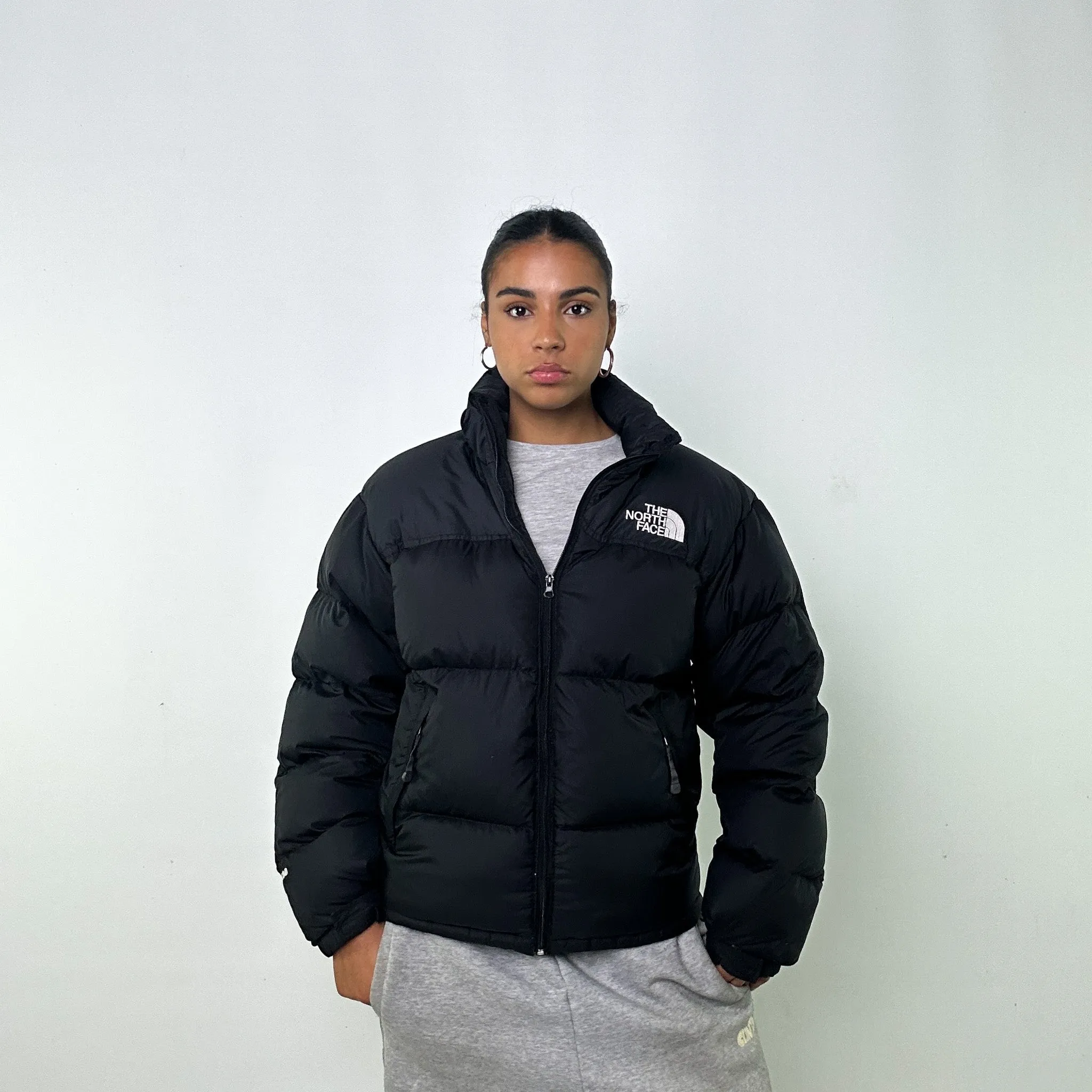 BLACK Y2KS THE NORTH FACE PUFFER JACKET COAT (