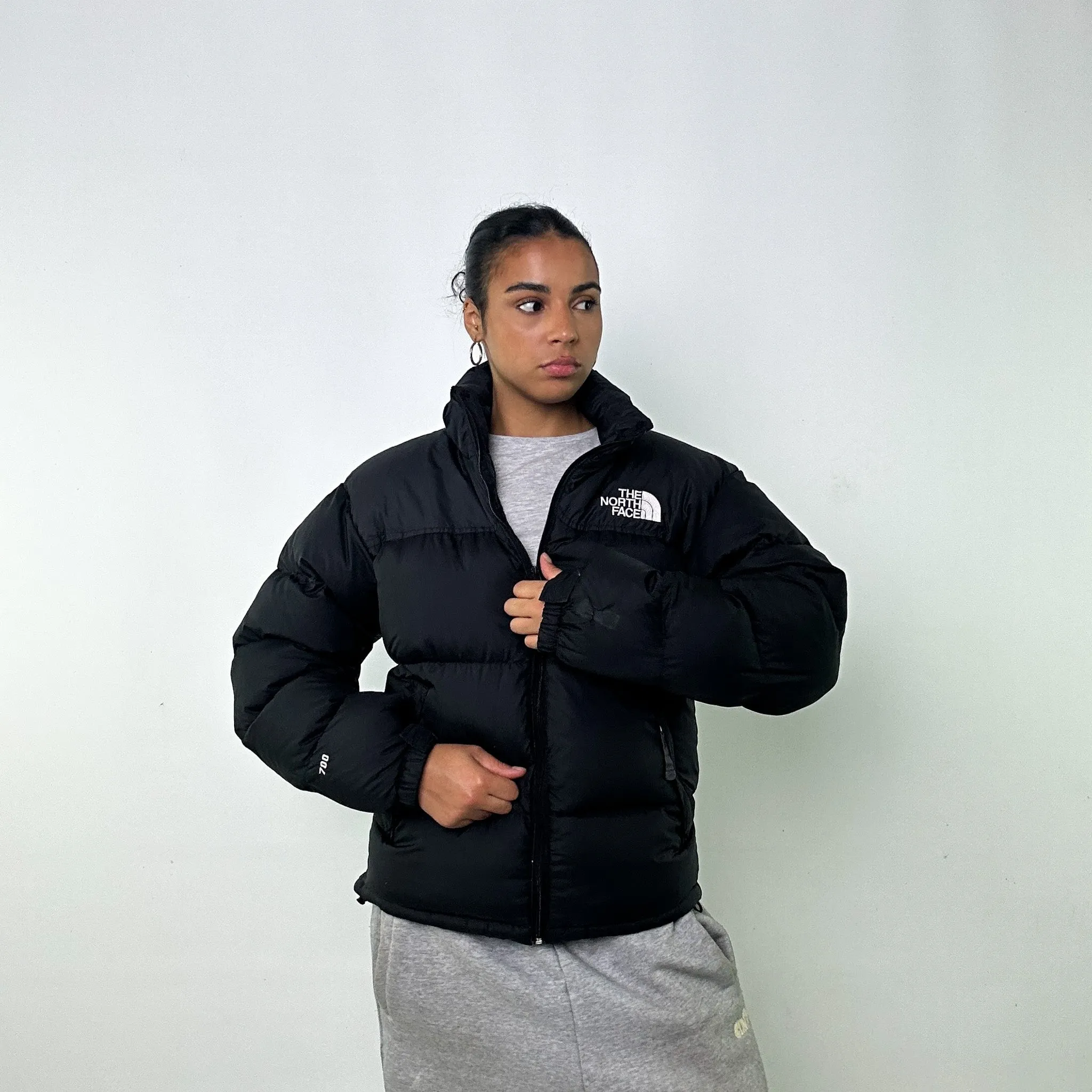 BLACK Y2KS THE NORTH FACE PUFFER JACKET COAT (