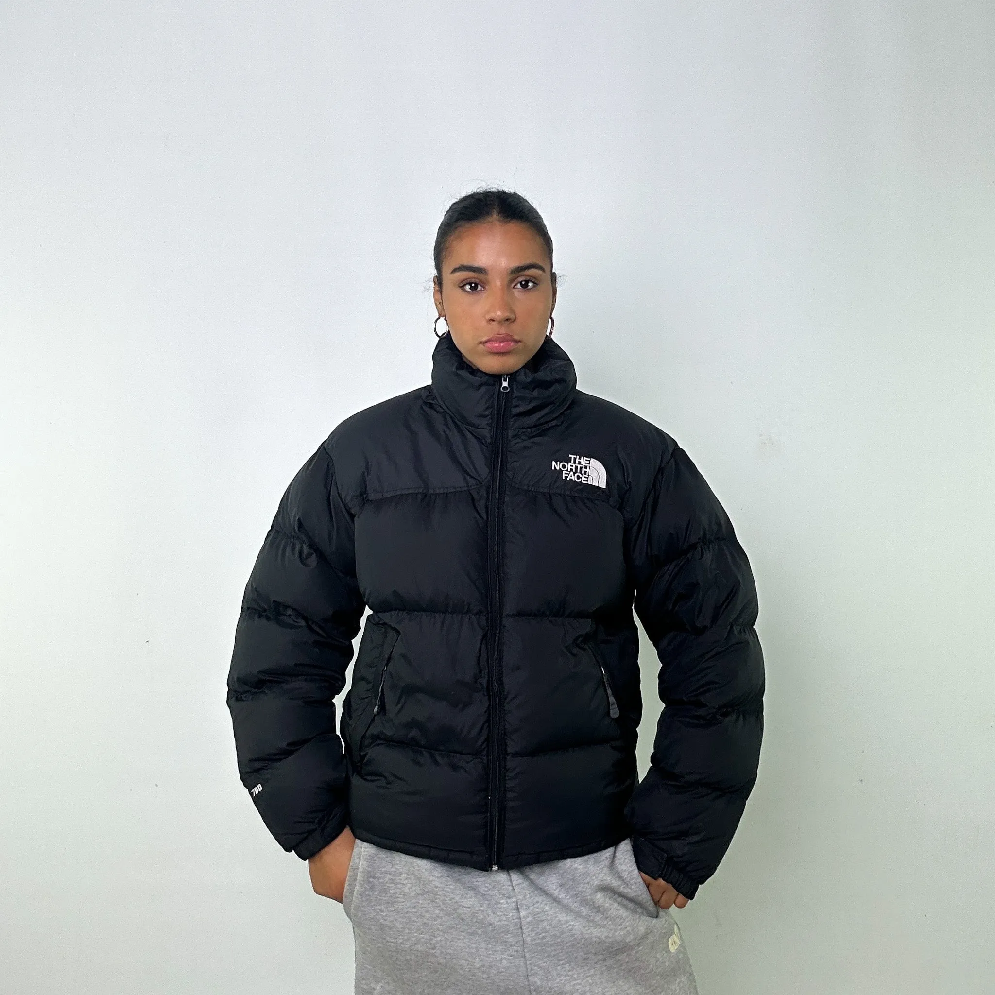 BLACK Y2KS THE NORTH FACE PUFFER JACKET COAT (