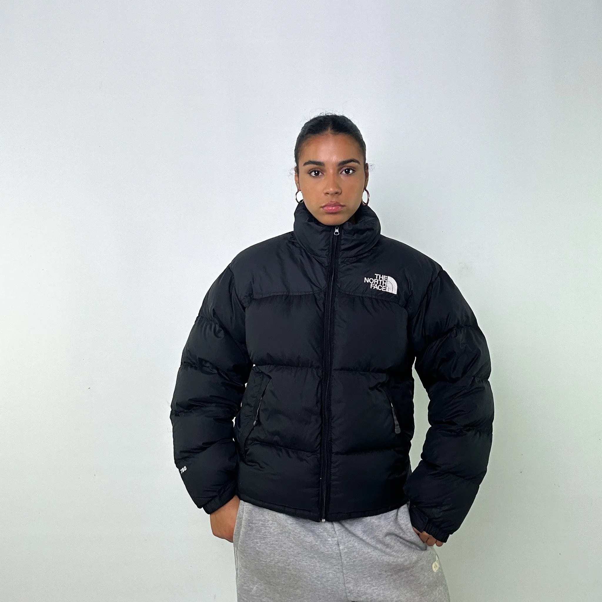 BLACK Y2KS THE NORTH FACE PUFFER JACKET COAT (