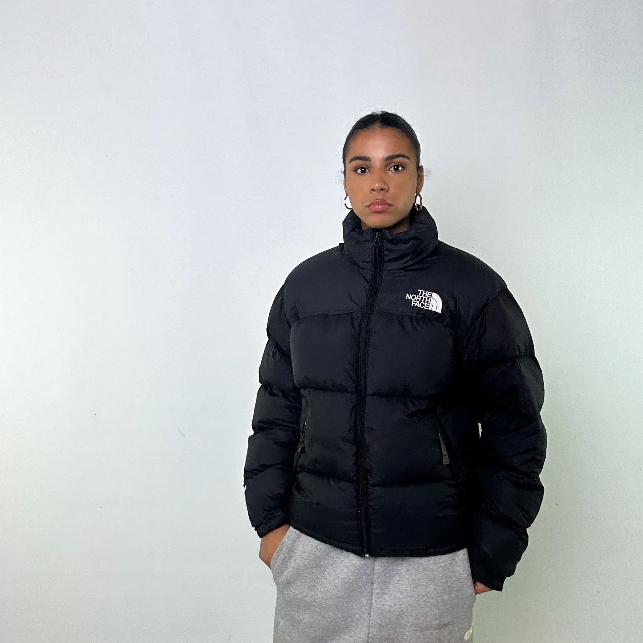 BLACK Y2KS THE NORTH FACE PUFFER JACKET COAT (