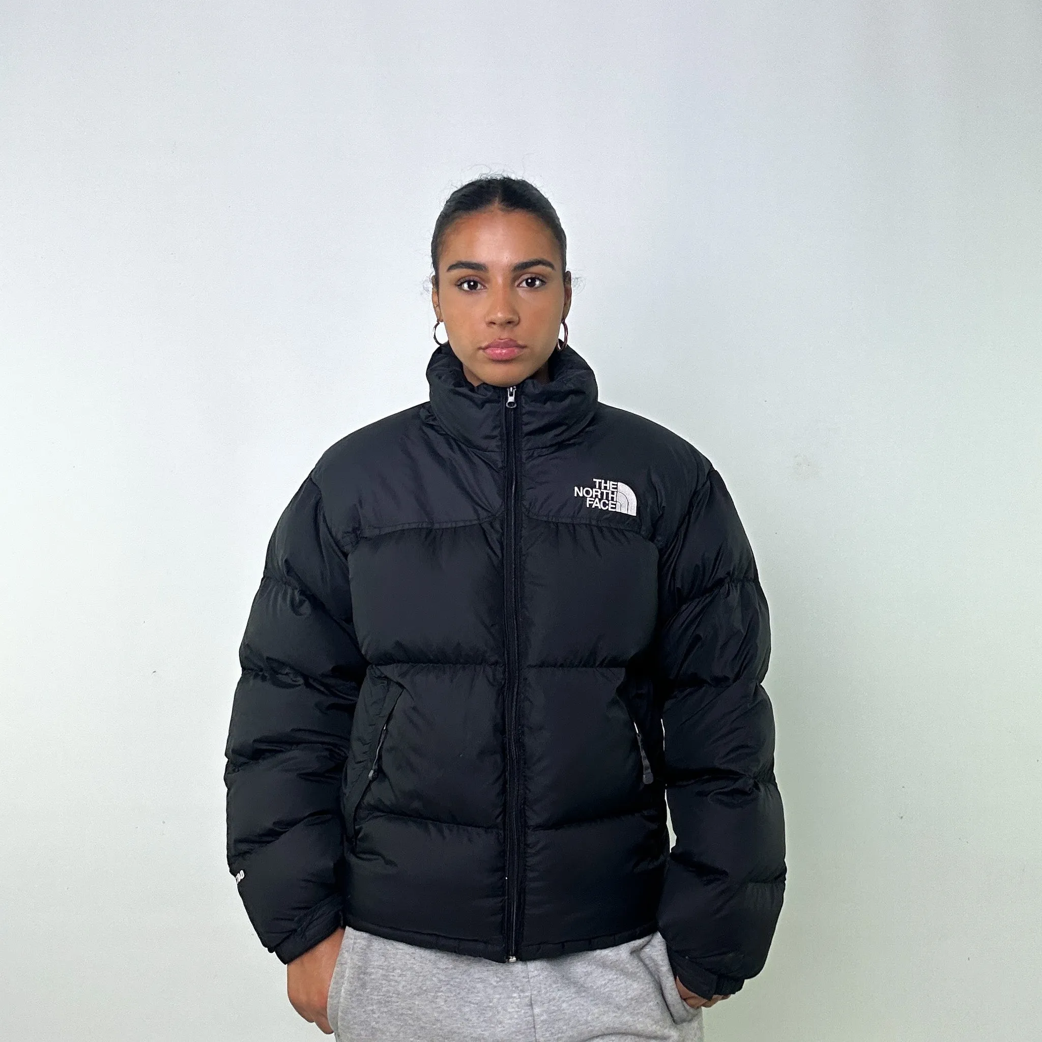 BLACK Y2KS THE NORTH FACE PUFFER JACKET COAT (