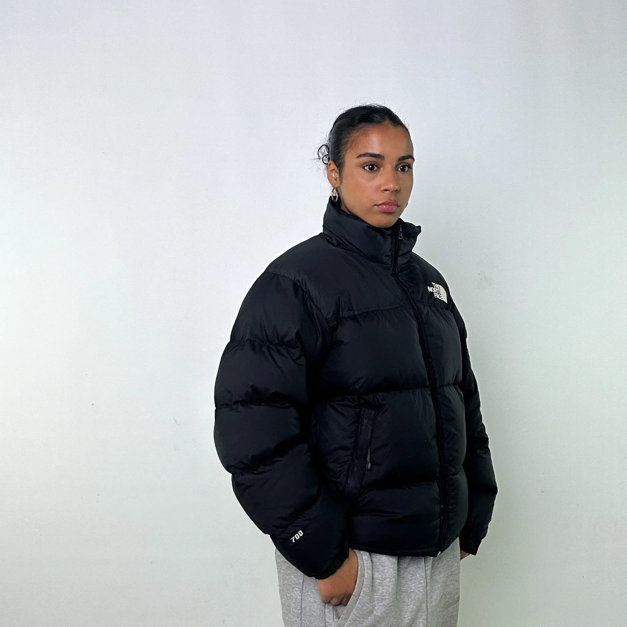 BLACK Y2KS THE NORTH FACE PUFFER JACKET COAT (