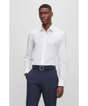 Boss Slim-fit shirt in performance-stretch jersey