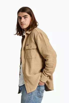 Bowery Textured Loop Twill Overshirt - Sand