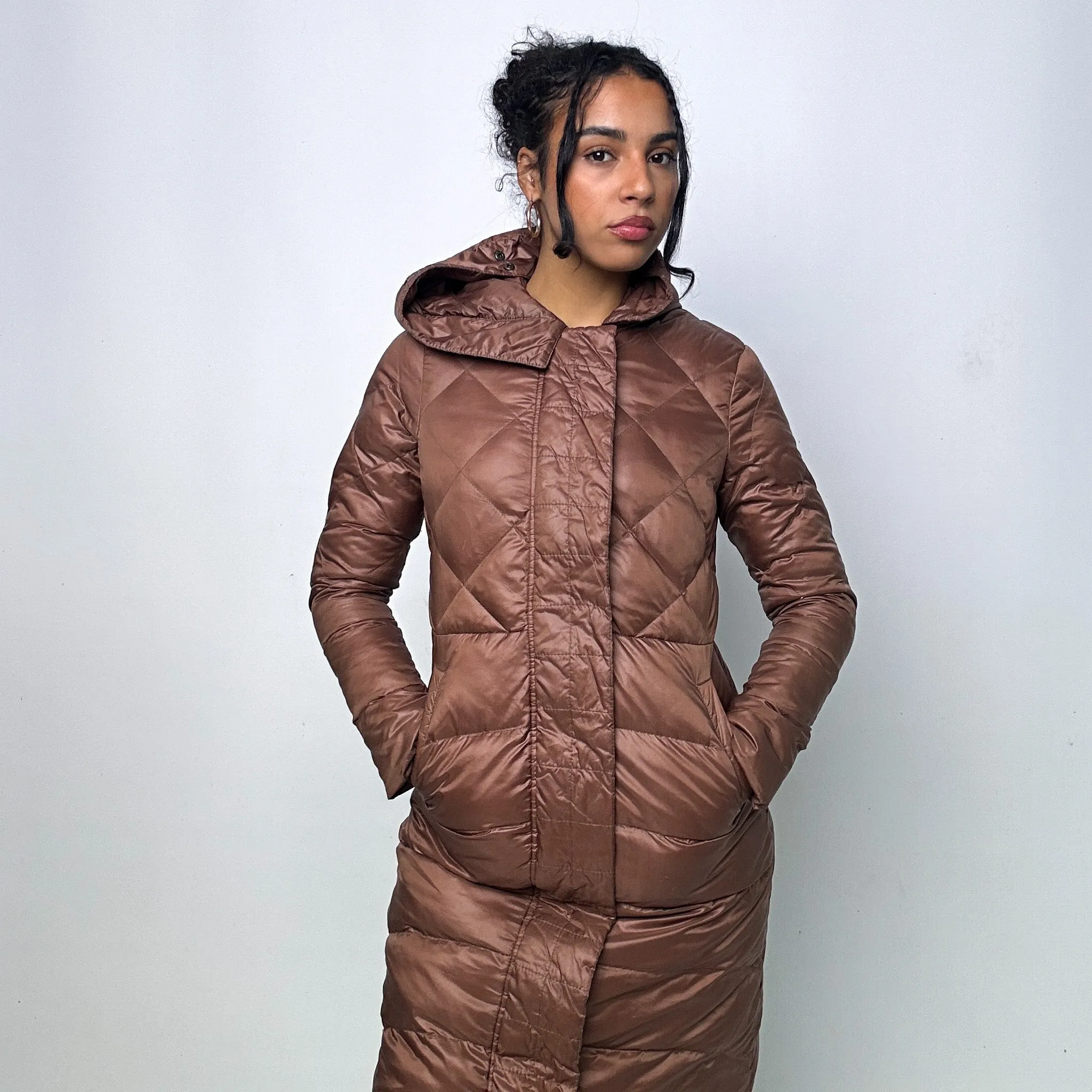 Brown 90s Moncler Puffer Jacket Coat (S)