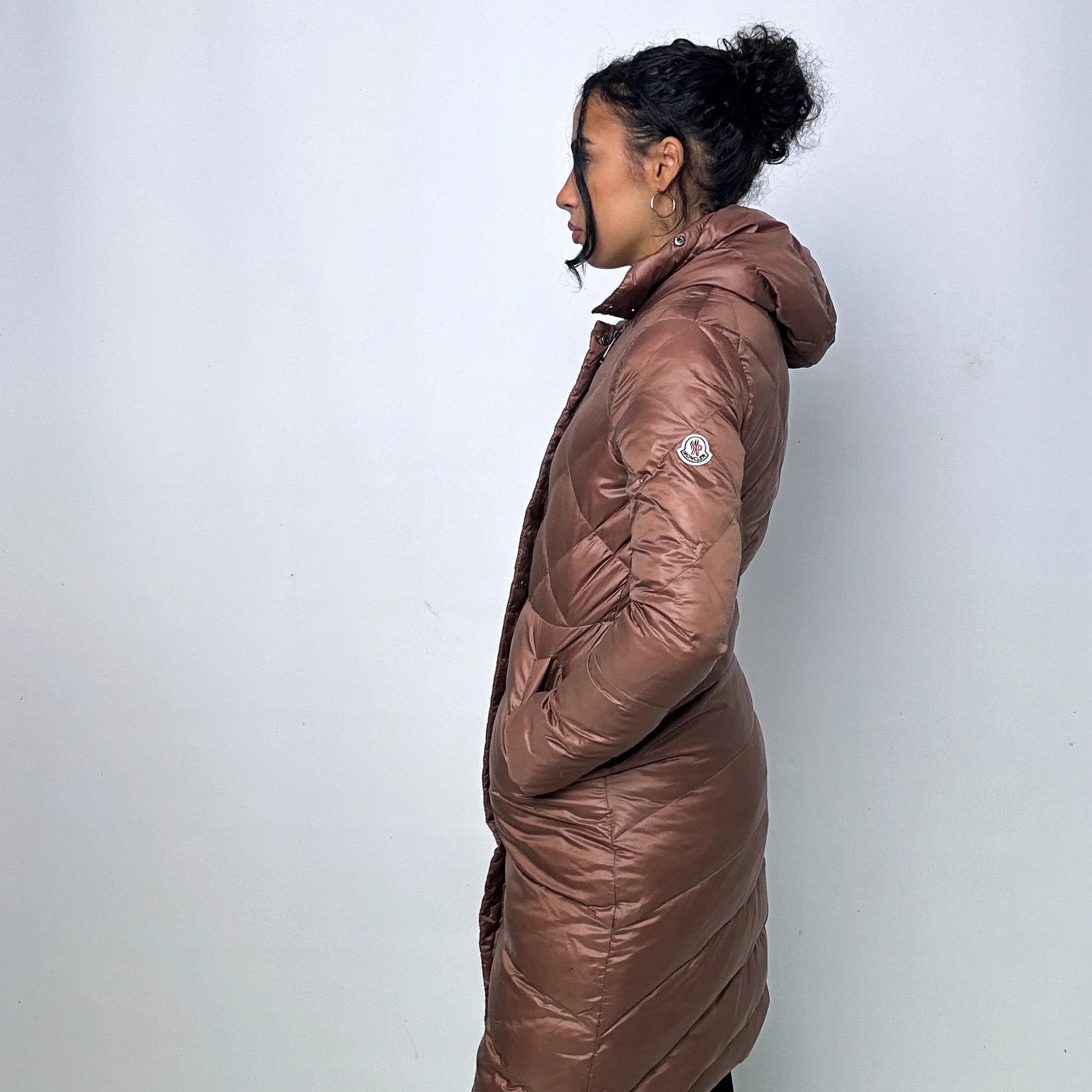 Brown 90s Moncler Puffer Jacket Coat (S)