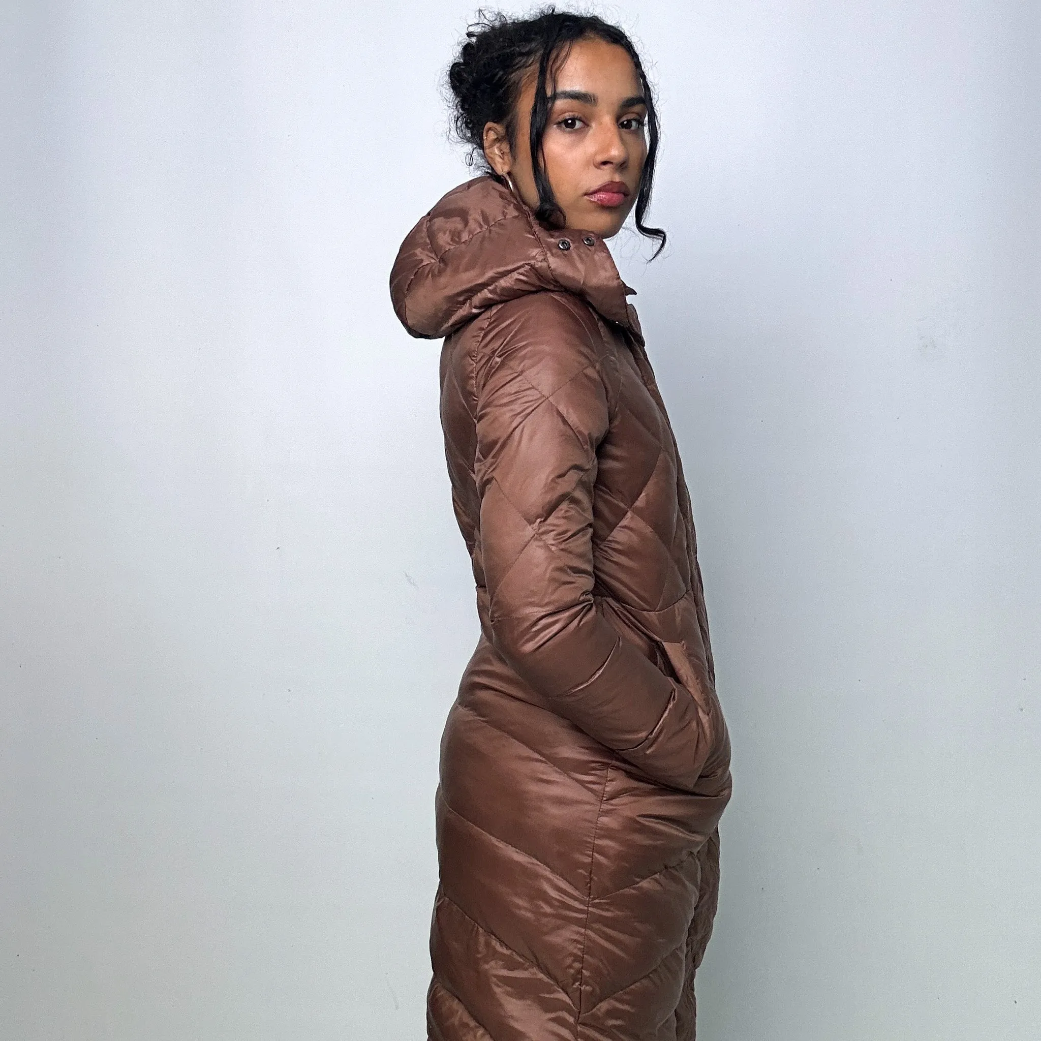 Brown 90s Moncler Puffer Jacket Coat (S)