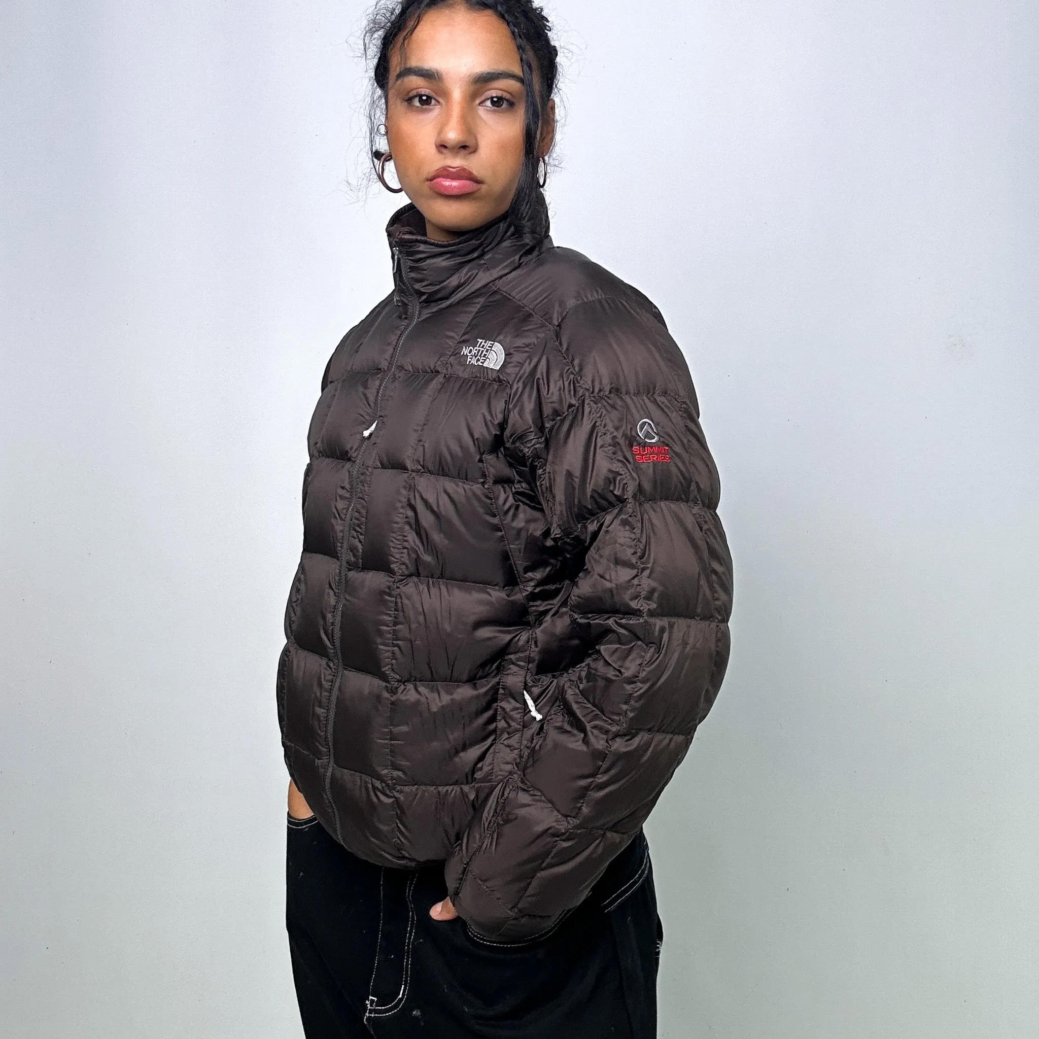 Brown 90s The North Face 800 Summit Series Puffer Jacket Coat (S)