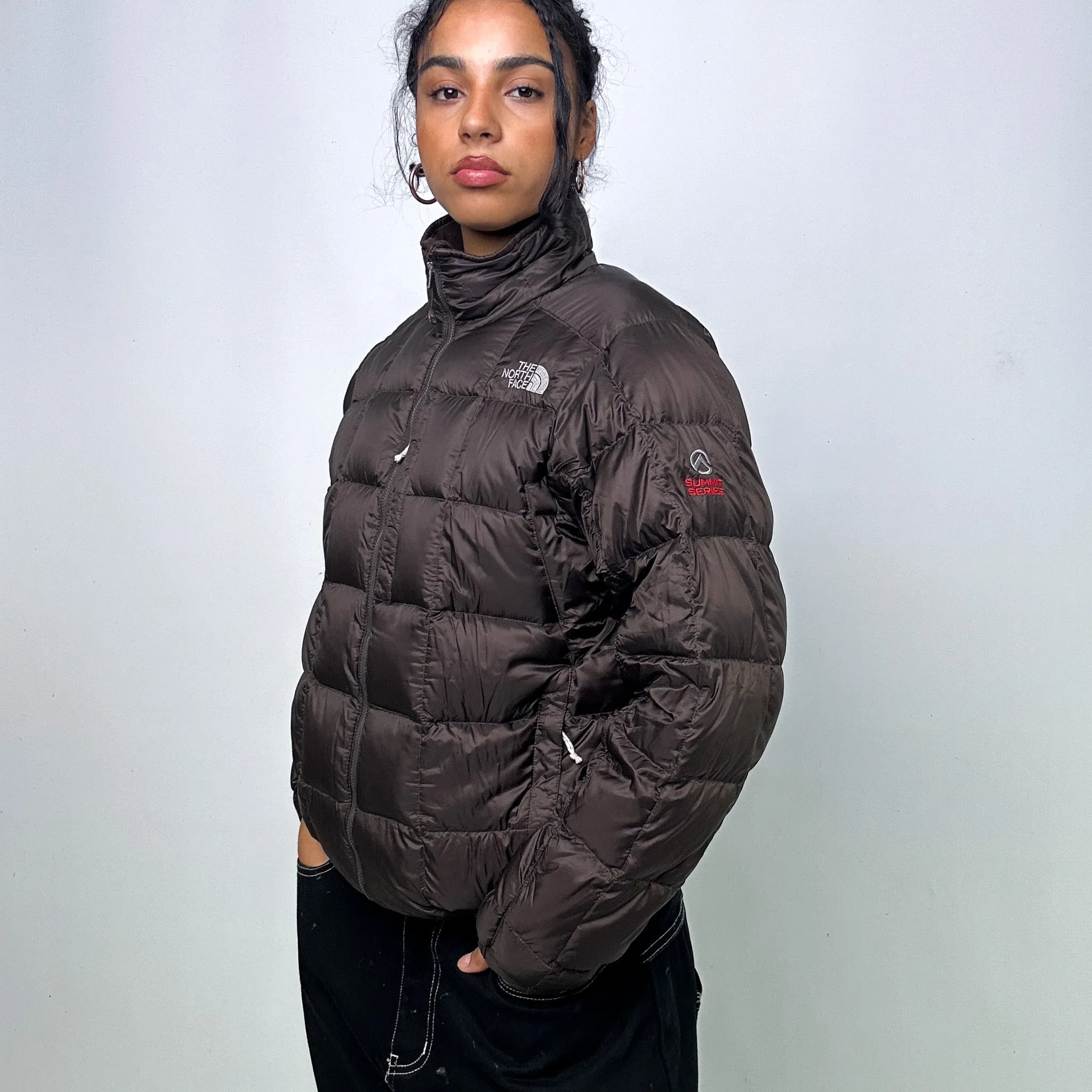 Brown 90s The North Face 800 Summit Series Puffer Jacket Coat (S)