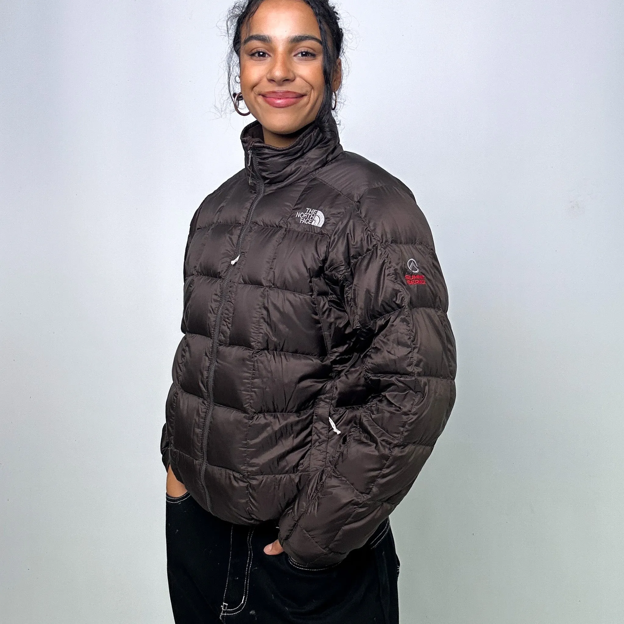 Brown 90s The North Face 800 Summit Series Puffer Jacket Coat (S)