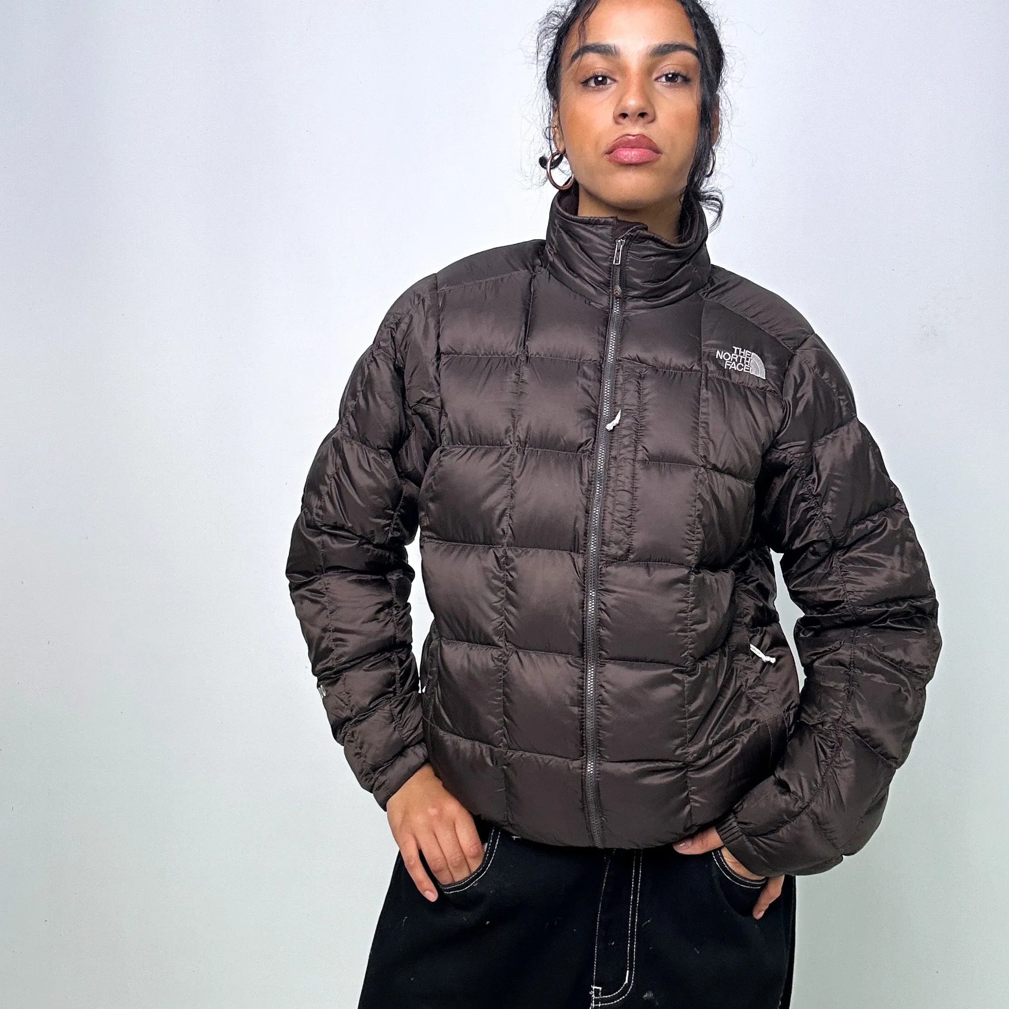 Brown 90s The North Face 800 Summit Series Puffer Jacket Coat (S)