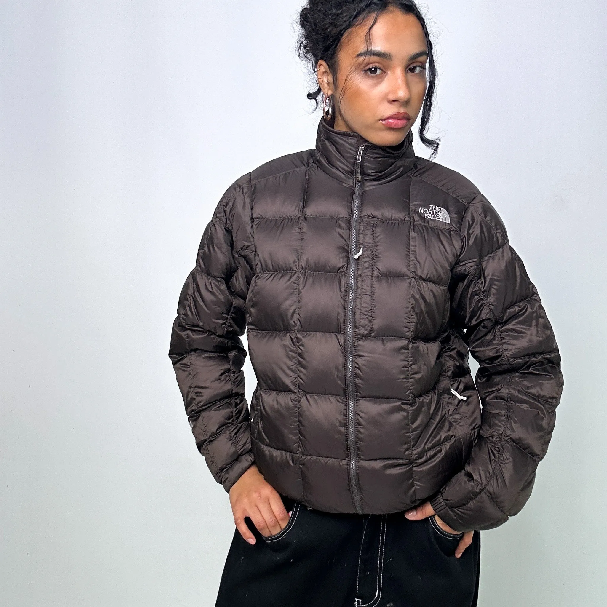 Brown 90s The North Face 800 Summit Series Puffer Jacket Coat (S)