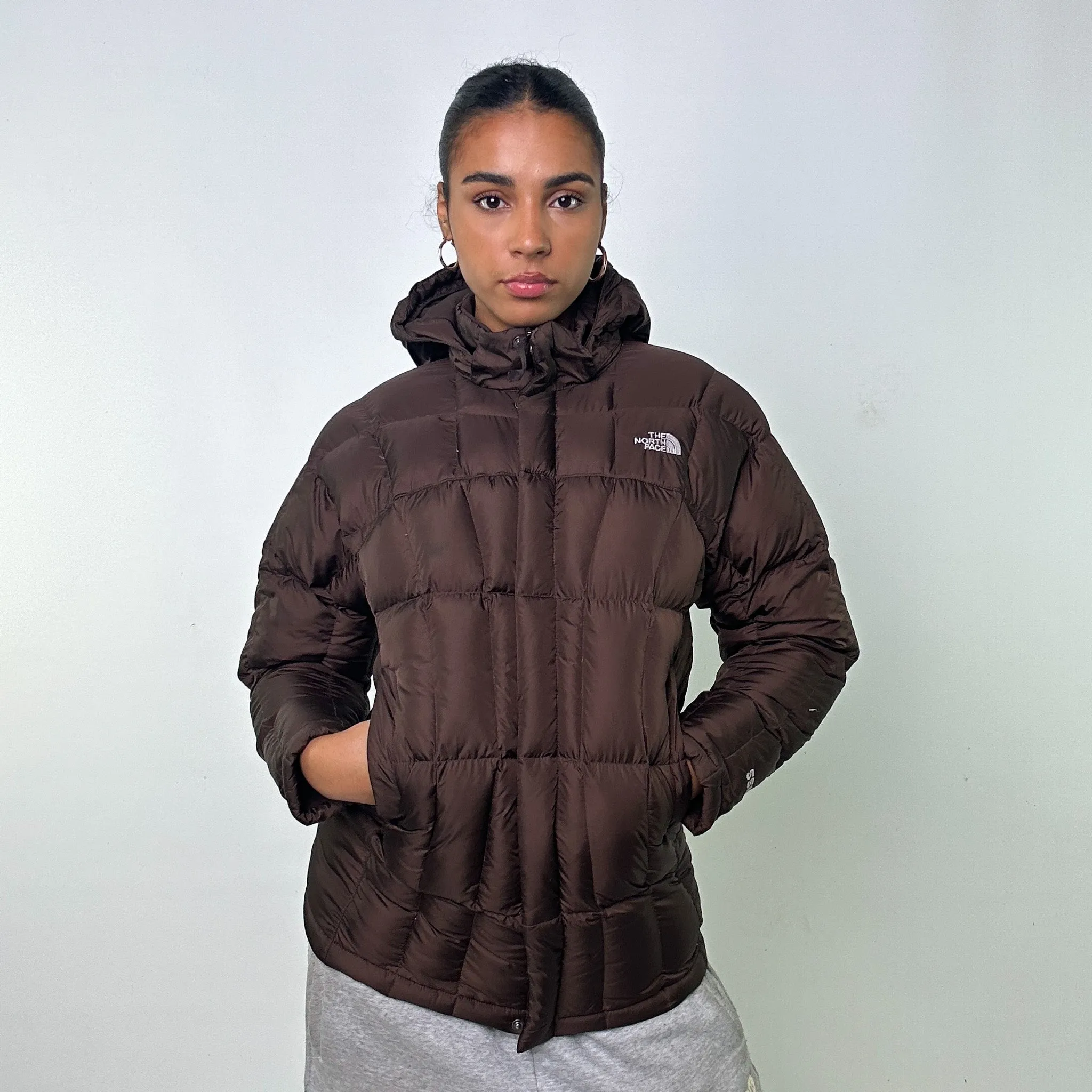 BROWN Y2KS THE NORTH FACE 550 SERIES PUFFER JACKET COAT (