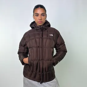 Brown y2ks The North Face 550 Series Puffer Jacket Coat (M)