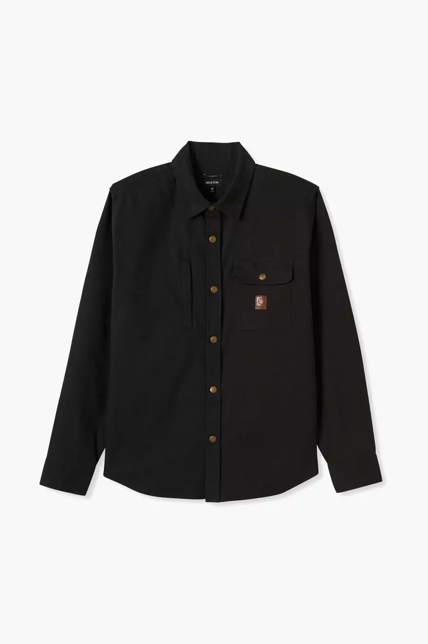 Builders Stretch L/S Overshirt - Washed Black