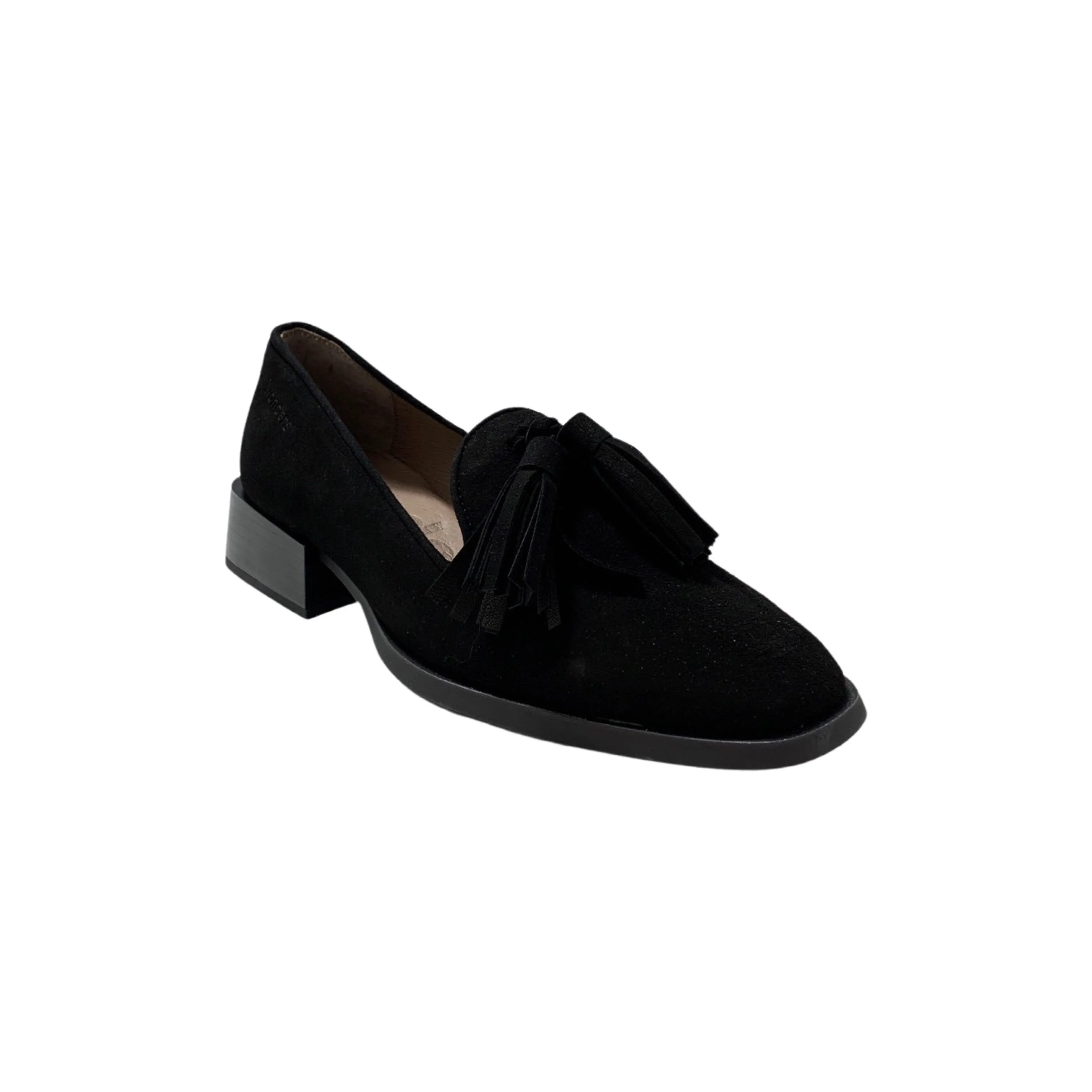 C6801 Black Suede Flat