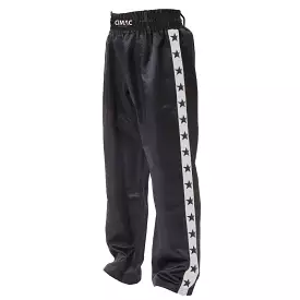 Cimac Black Kickboxing Trousers Silver Star Satin