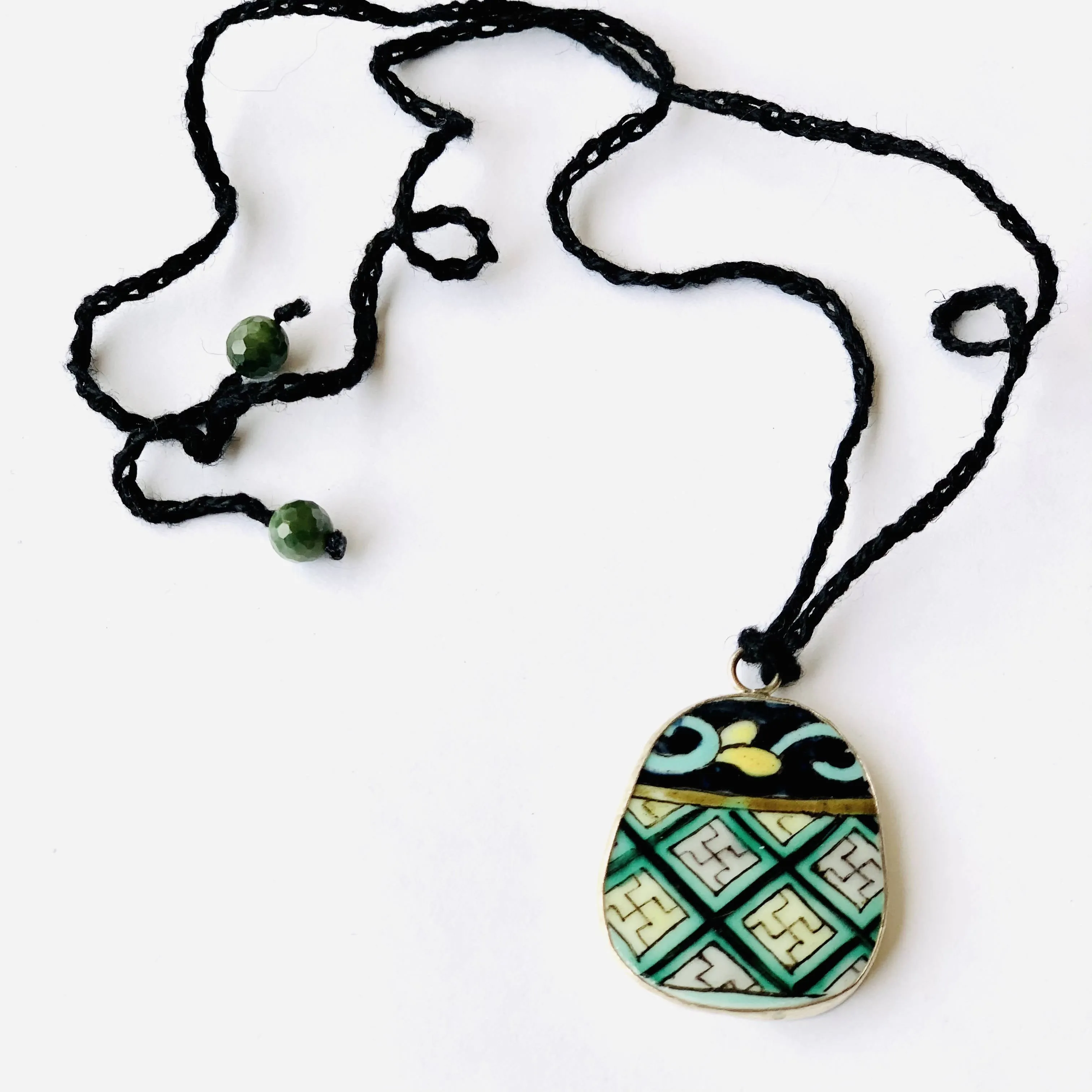 Cloth Butcher: :Textile Chef - VINTAGE ASIAN CROCKERY PENDANT