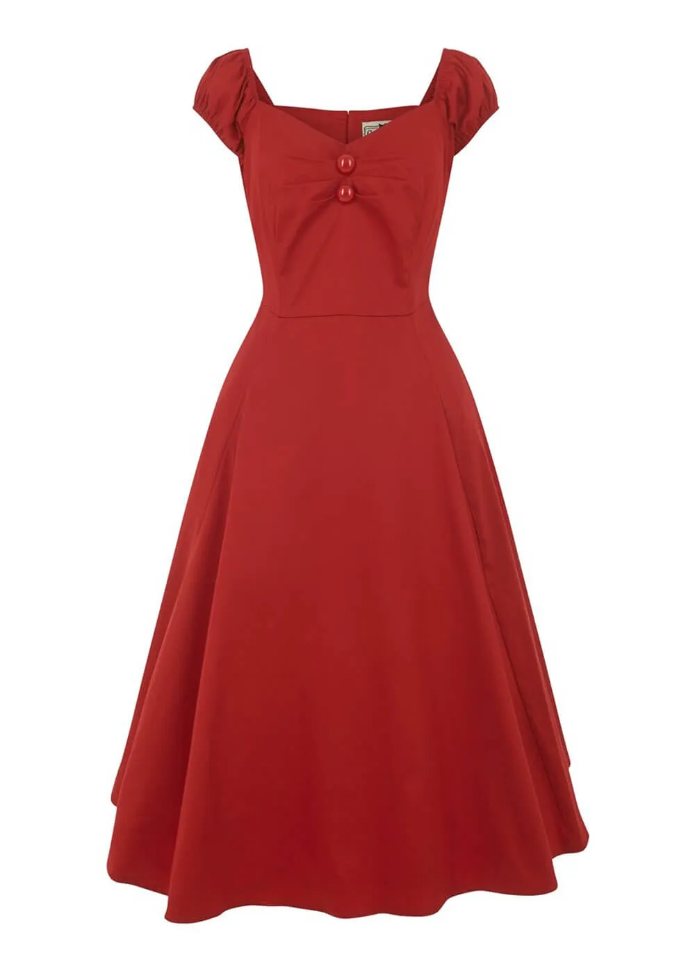 Collectif Dolores Classic 50's Swing Dress Red