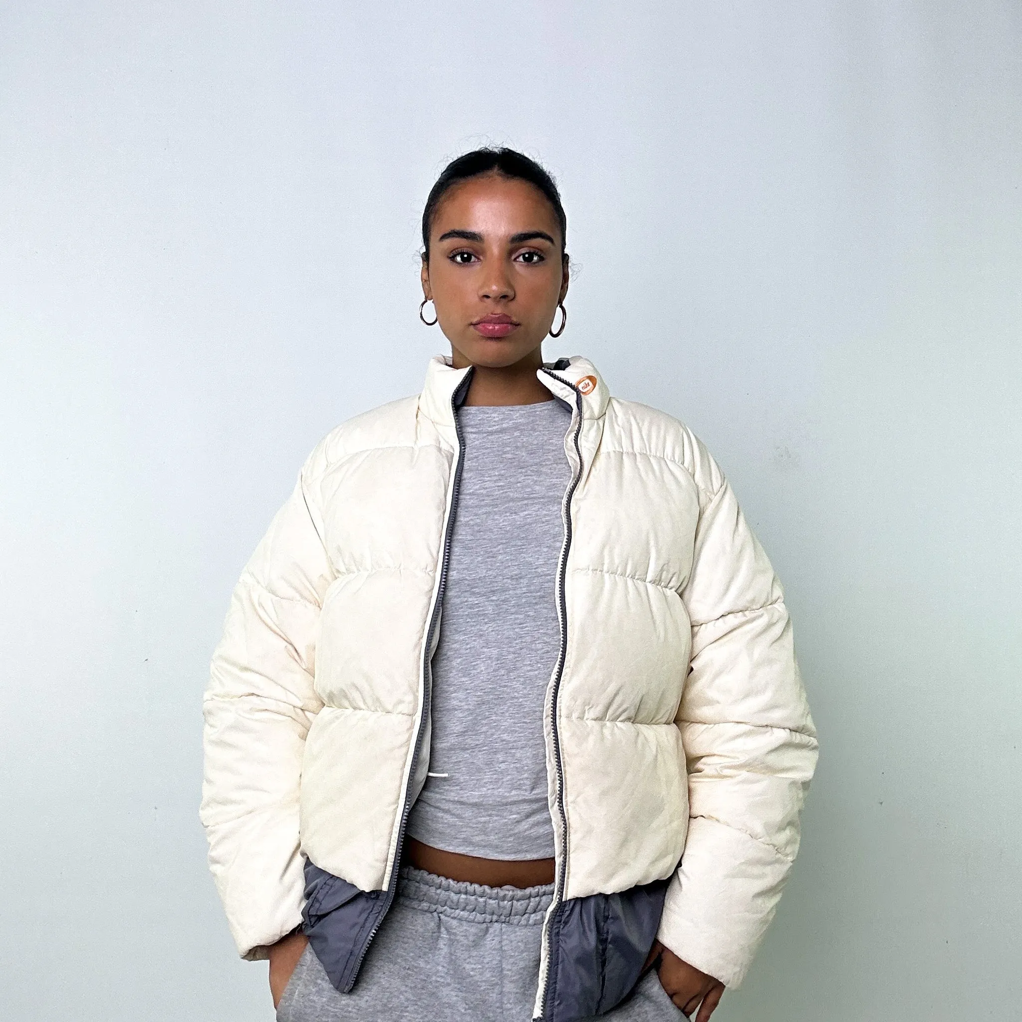 CREAM Y2KS NIKE PUFFER JACKET COAT (