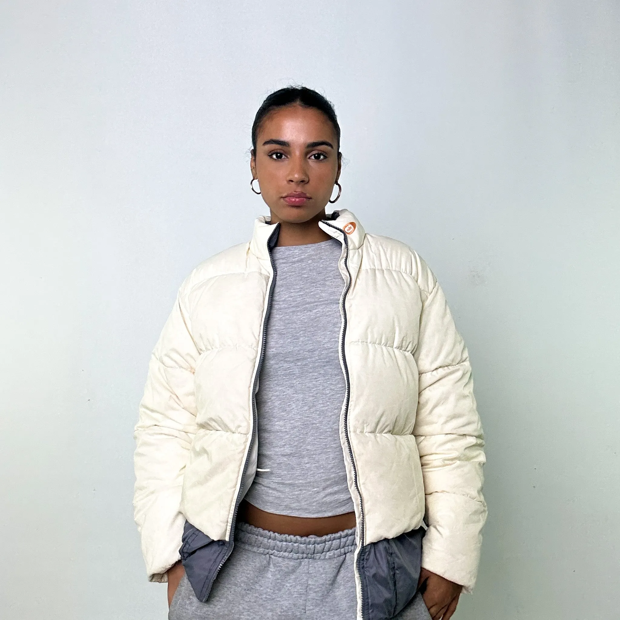 CREAM Y2KS NIKE PUFFER JACKET COAT (