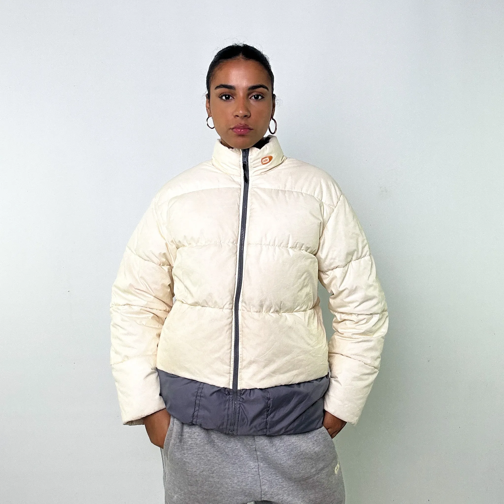 CREAM Y2KS NIKE PUFFER JACKET COAT (